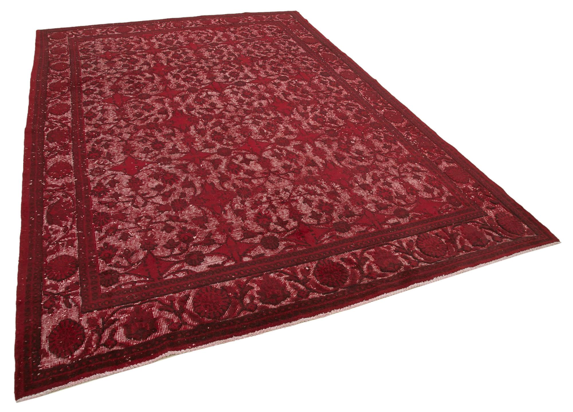 7 x 10 Red Over Dyed Rug - 1080