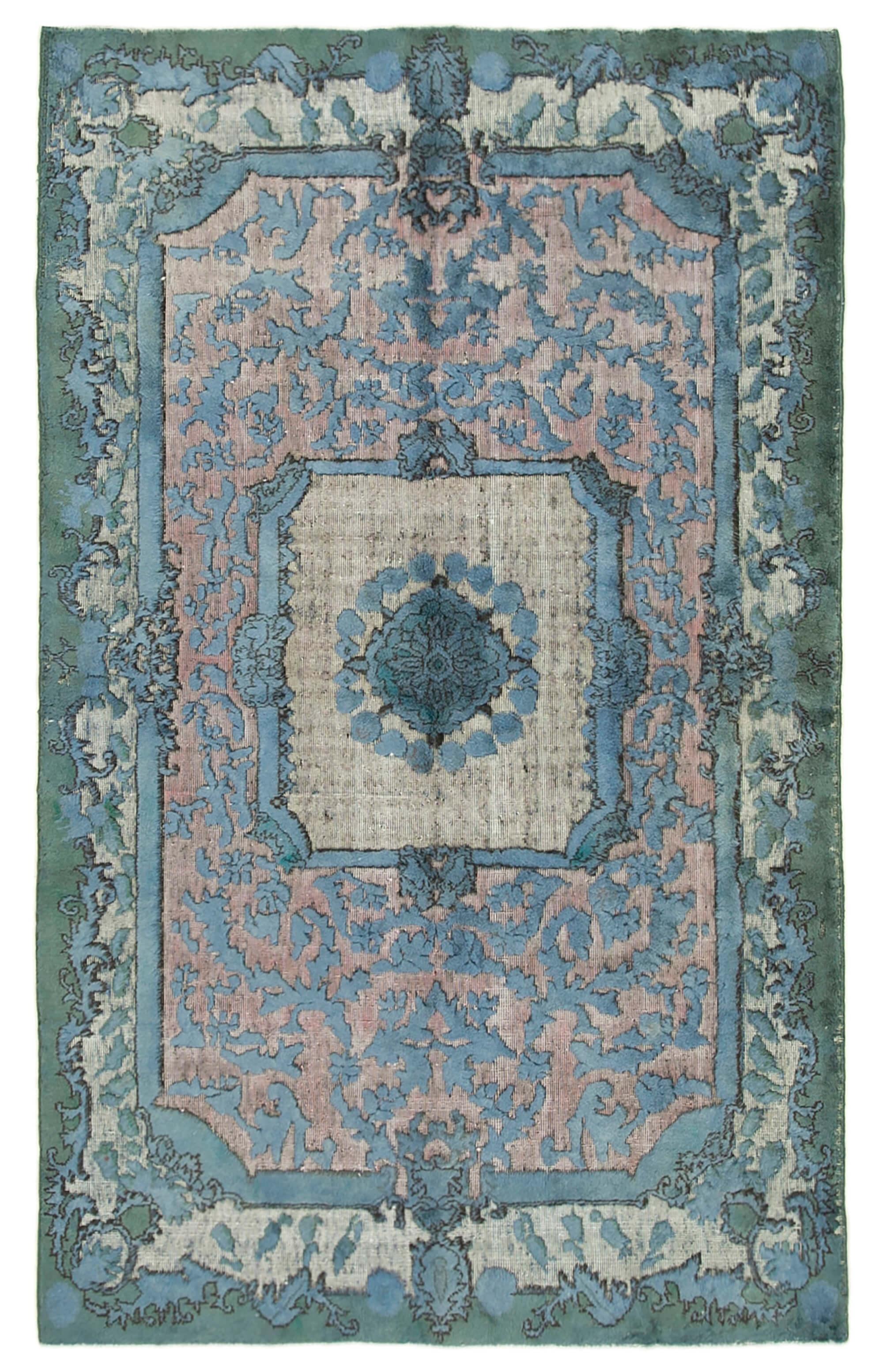 5 x 8 Blue Over Dyed Rug - 1084