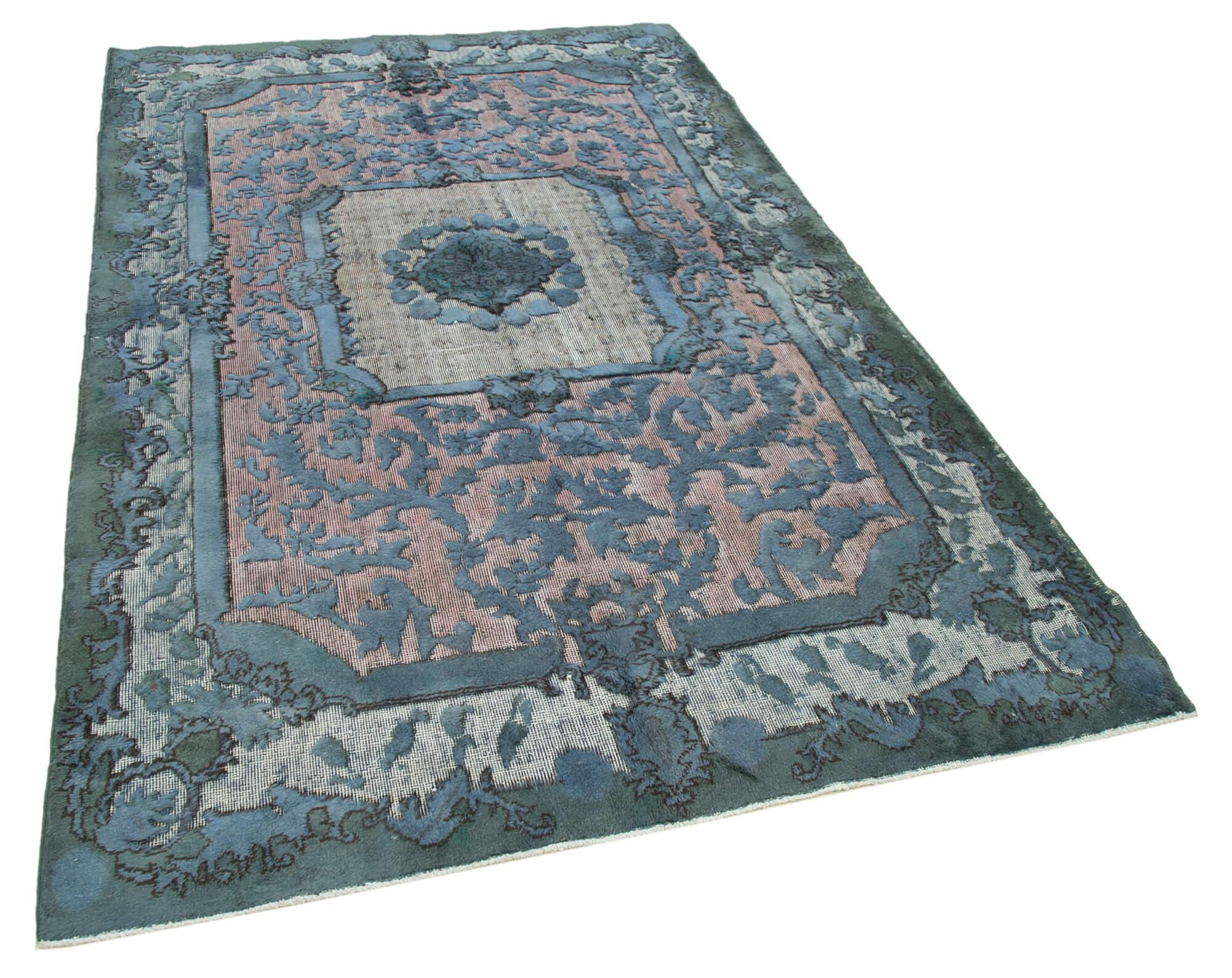 5 x 8 Blue Over Dyed Rug - 1084