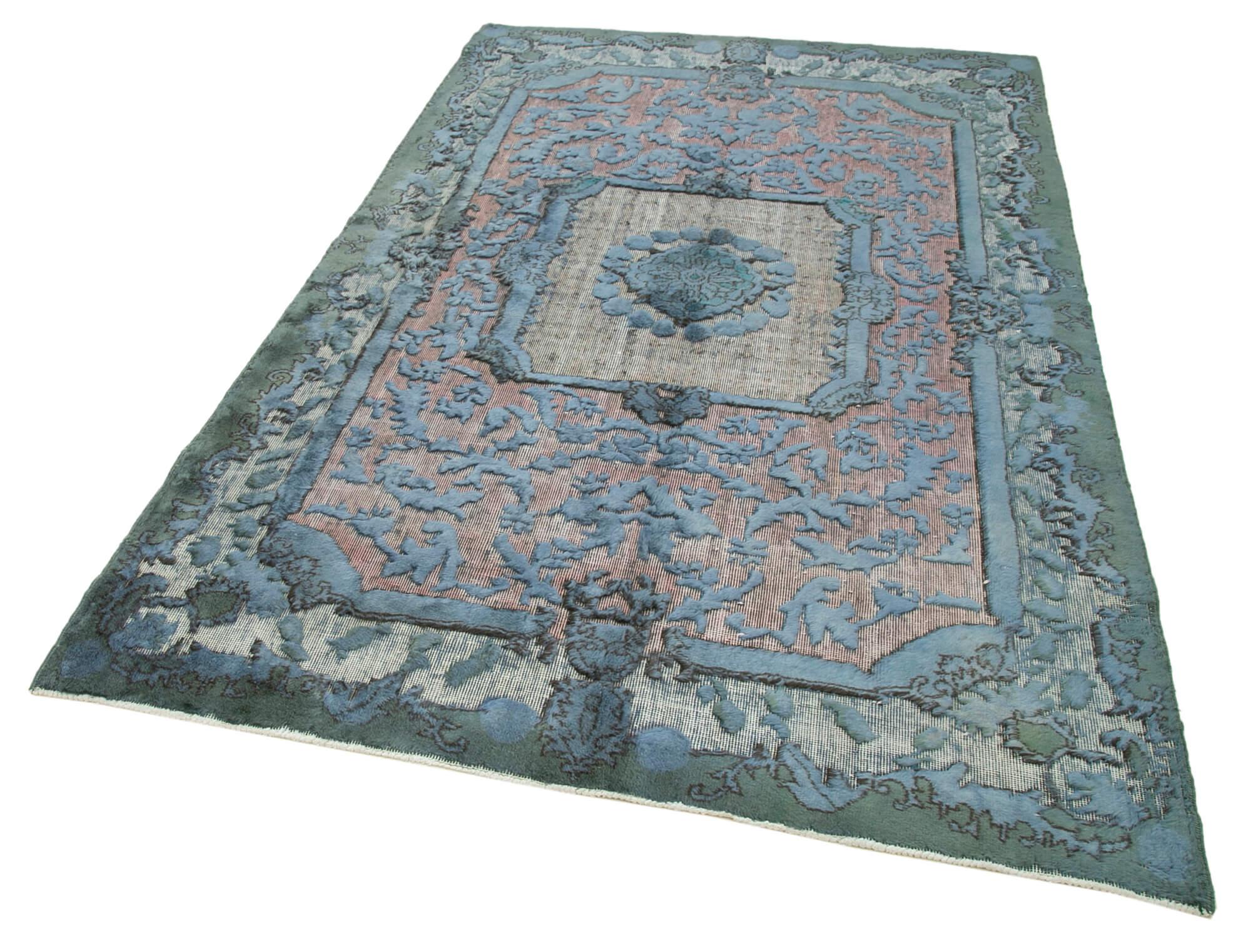 5 x 8 Blue Over Dyed Rug - 1084