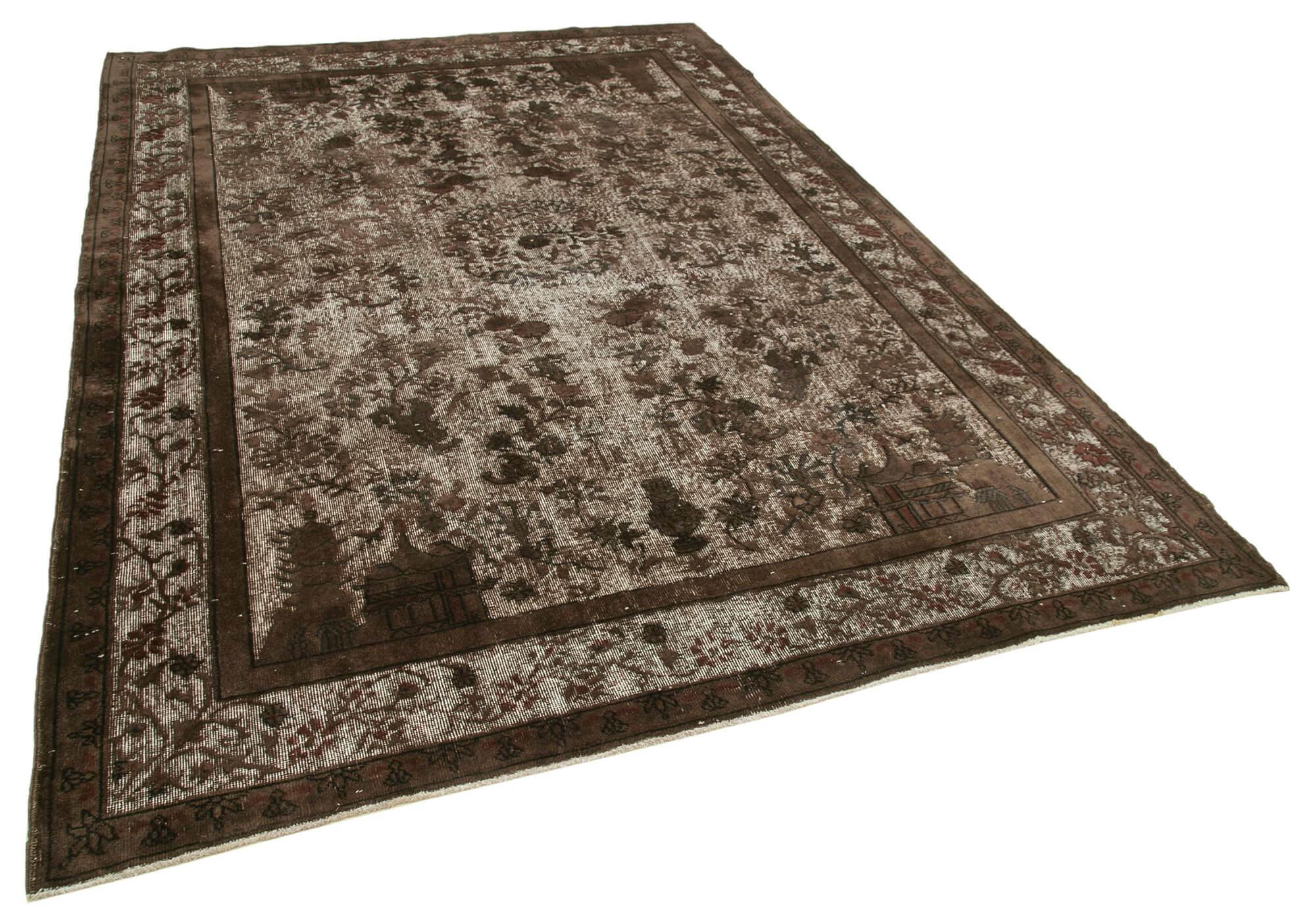 7 x 10 Brown Over Dyed Rug - 1085