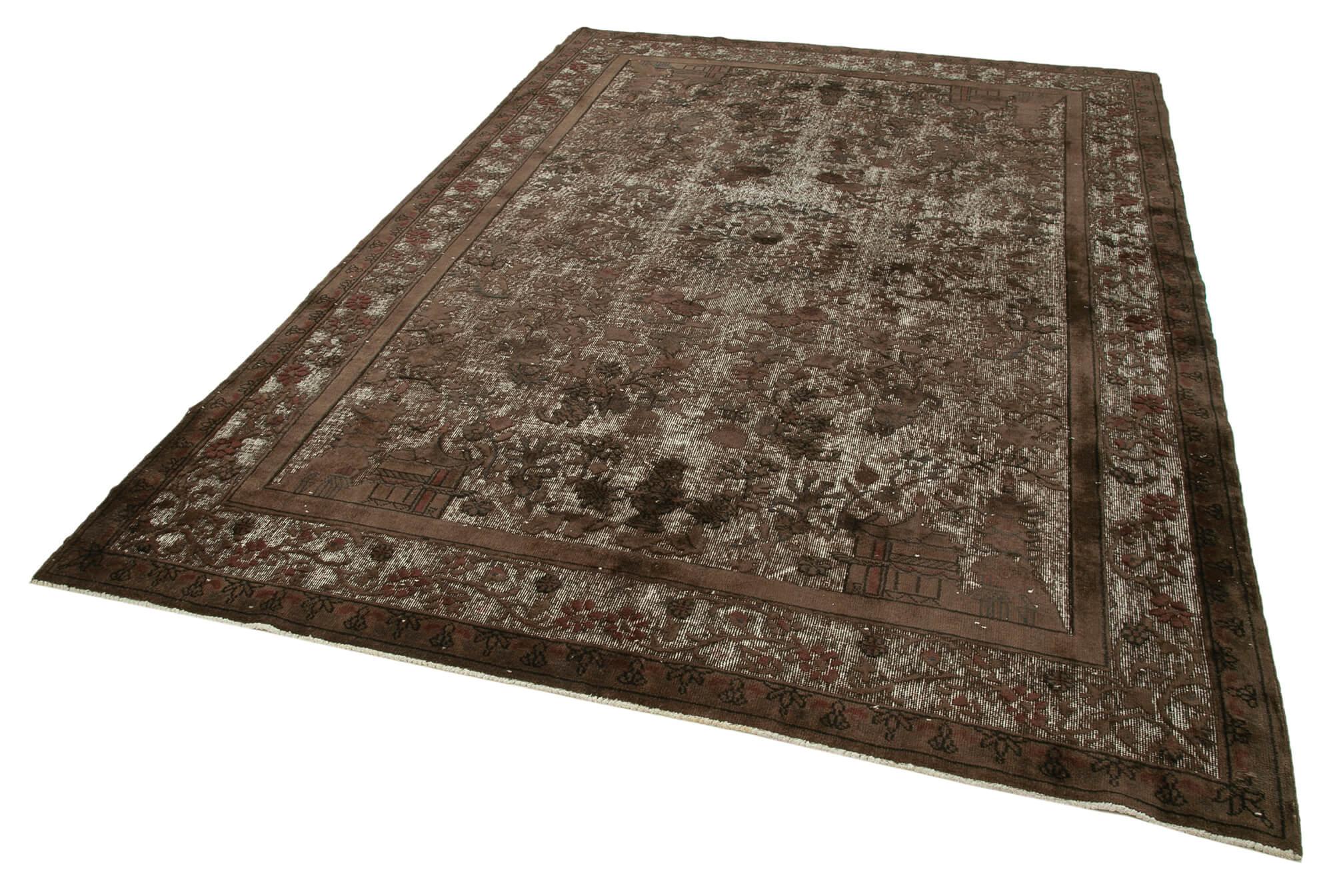 7 x 10 Brown Over Dyed Rug - 1085