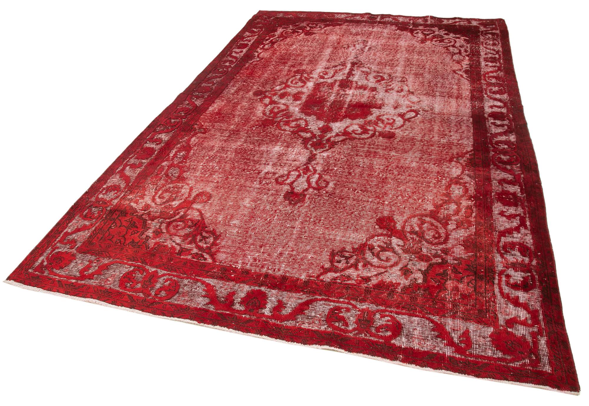 6 x 10 Red Over Dyed Rug - 1086