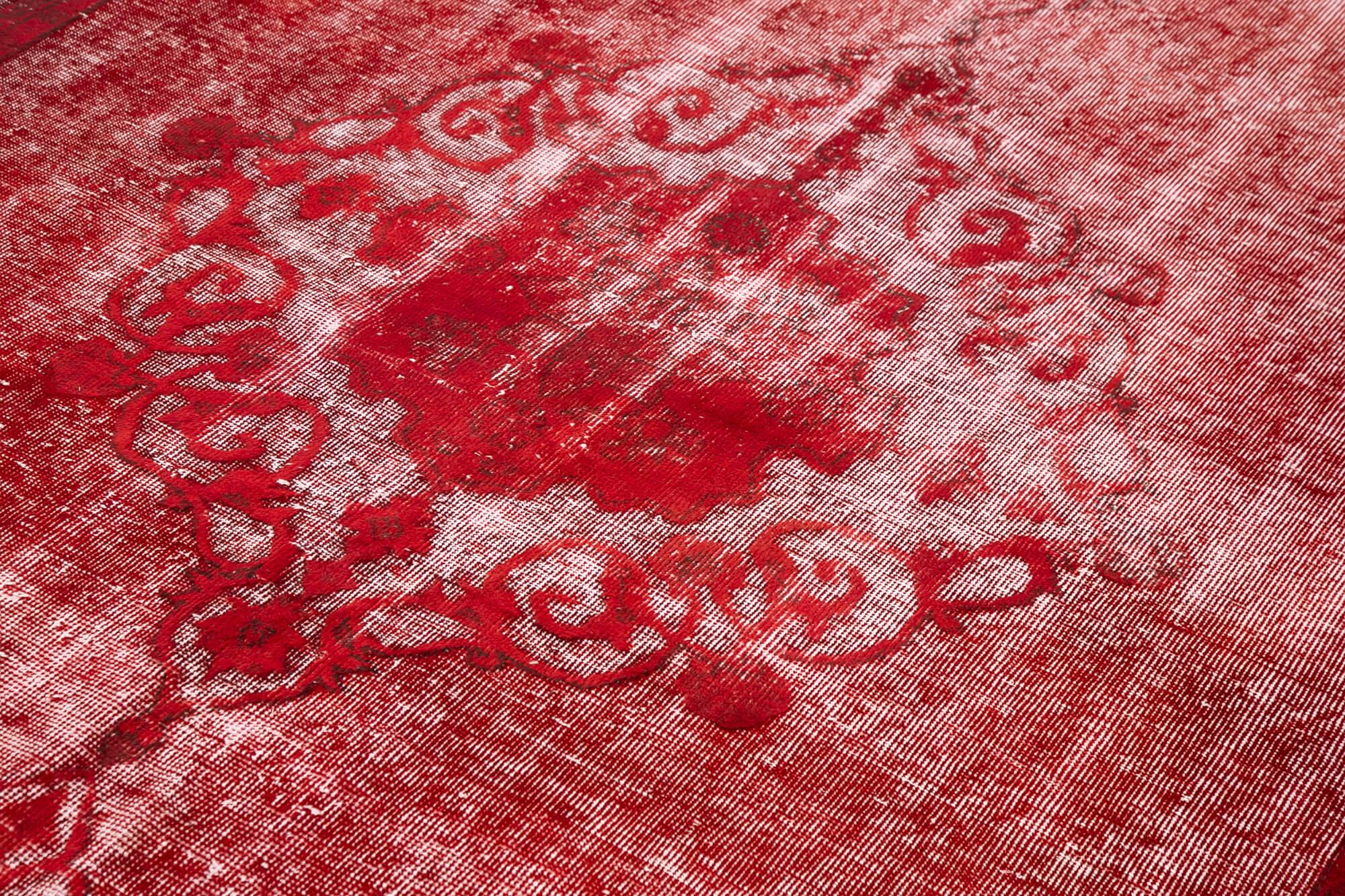 6 x 10 Red Over Dyed Rug - 1086