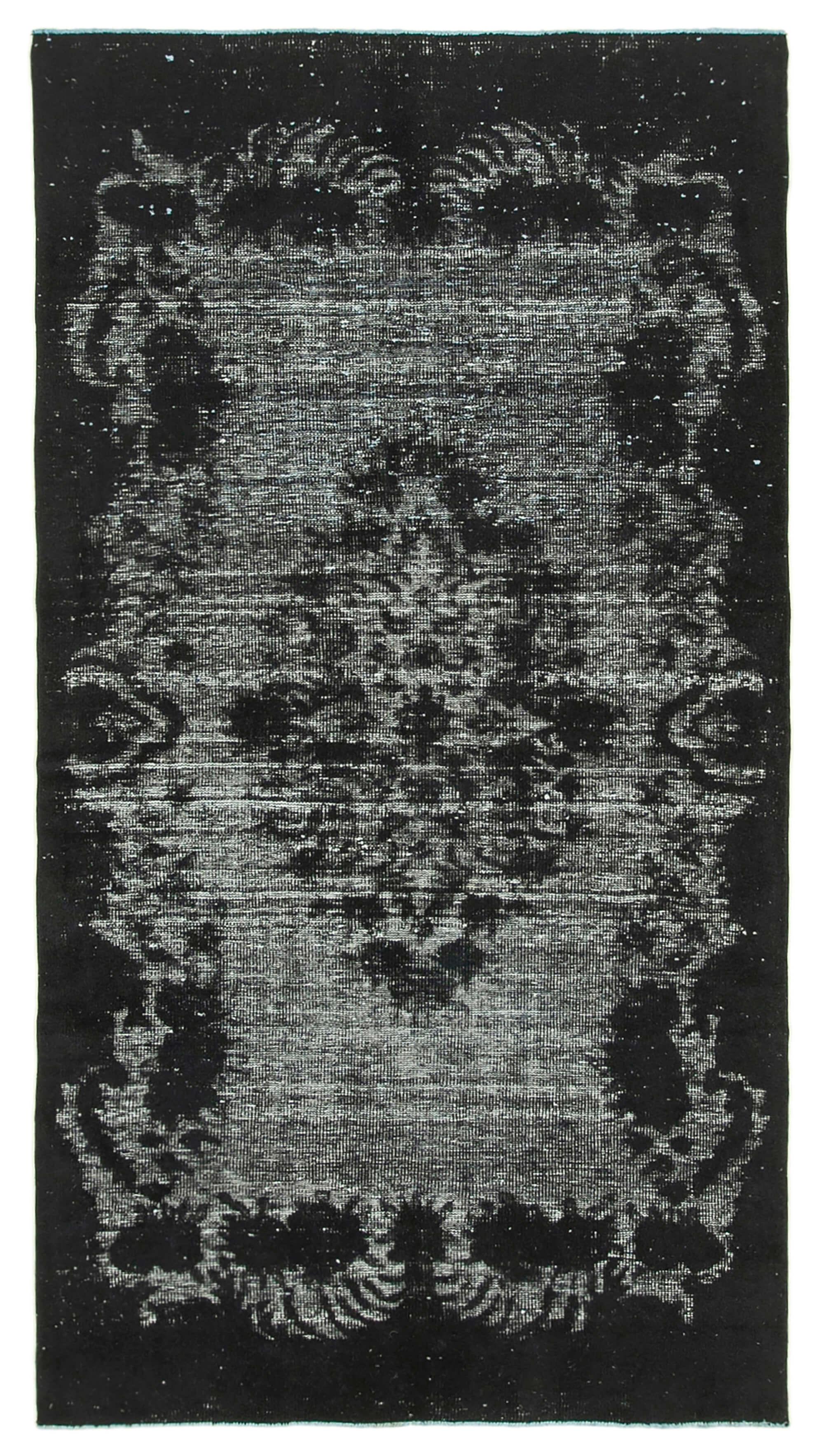 5 x 9 Black Over Dyed Rug - 1089