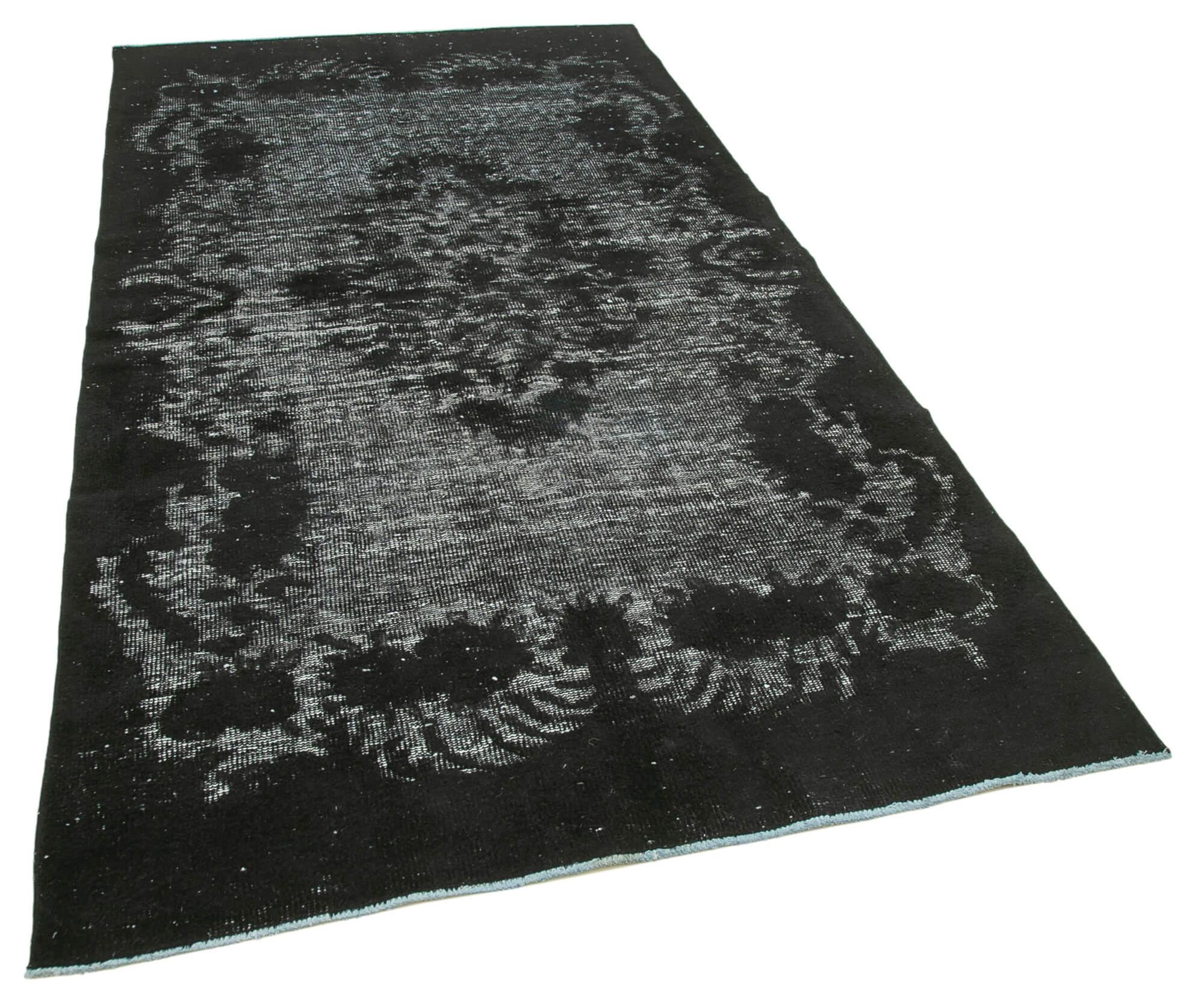 5 x 9 Black Over Dyed Rug - 1089