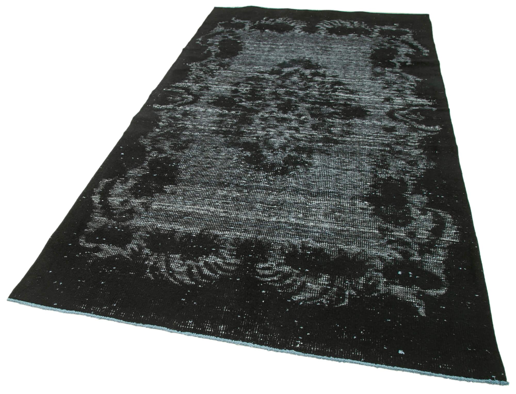 5 x 9 Black Over Dyed Rug - 1089