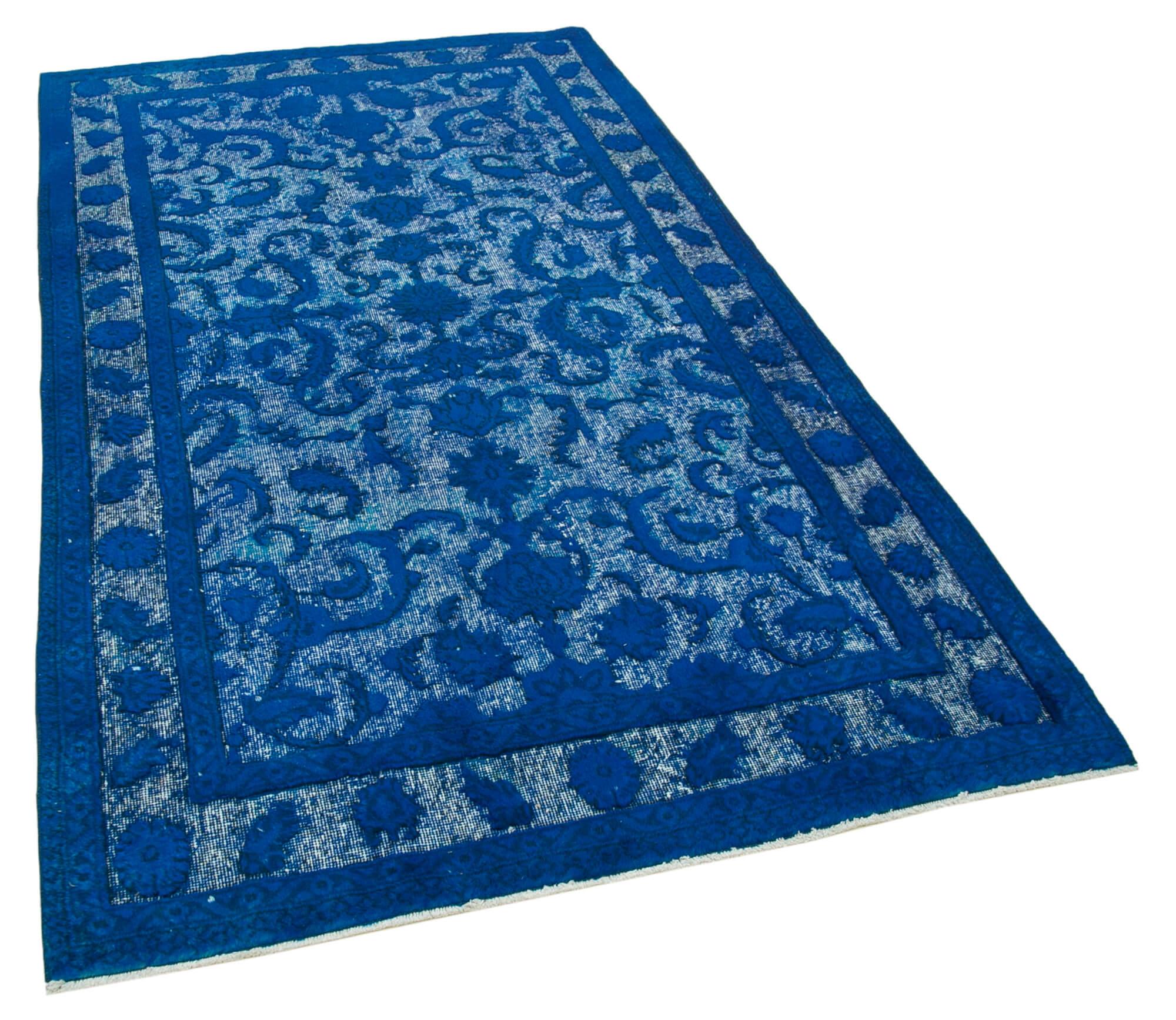 5 x 8 Blue Over Dyed Rug - 1090