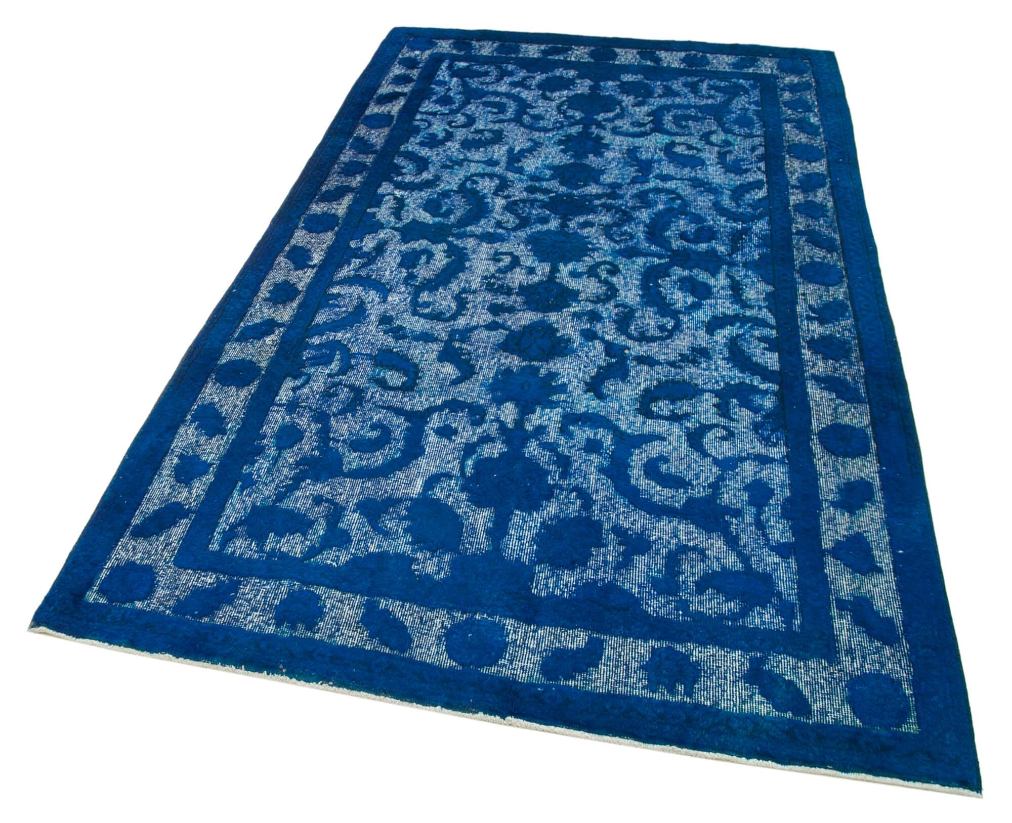 5 x 8 Blue Over Dyed Rug - 1090