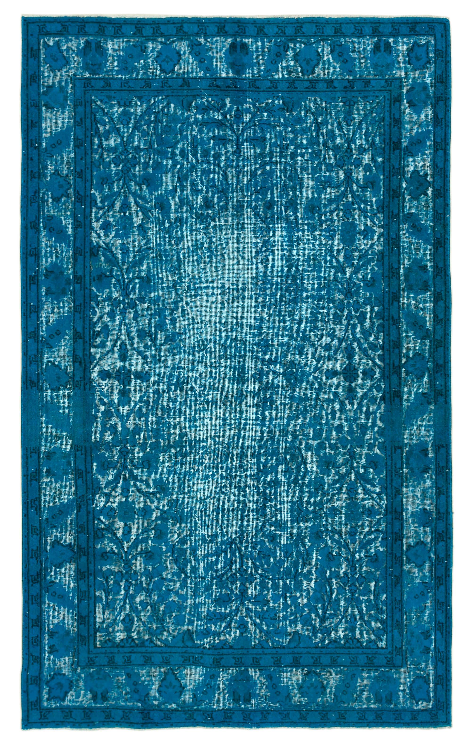 5 x 8 Turquoise Over Dyed Rug - 1091