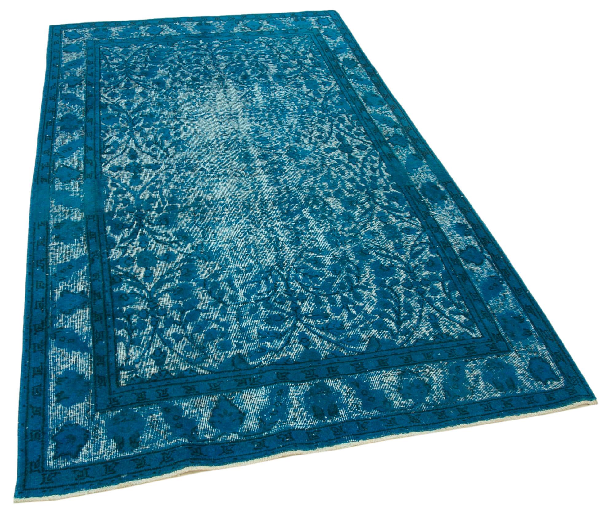 5 x 8 Turquoise Over Dyed Rug - 1091