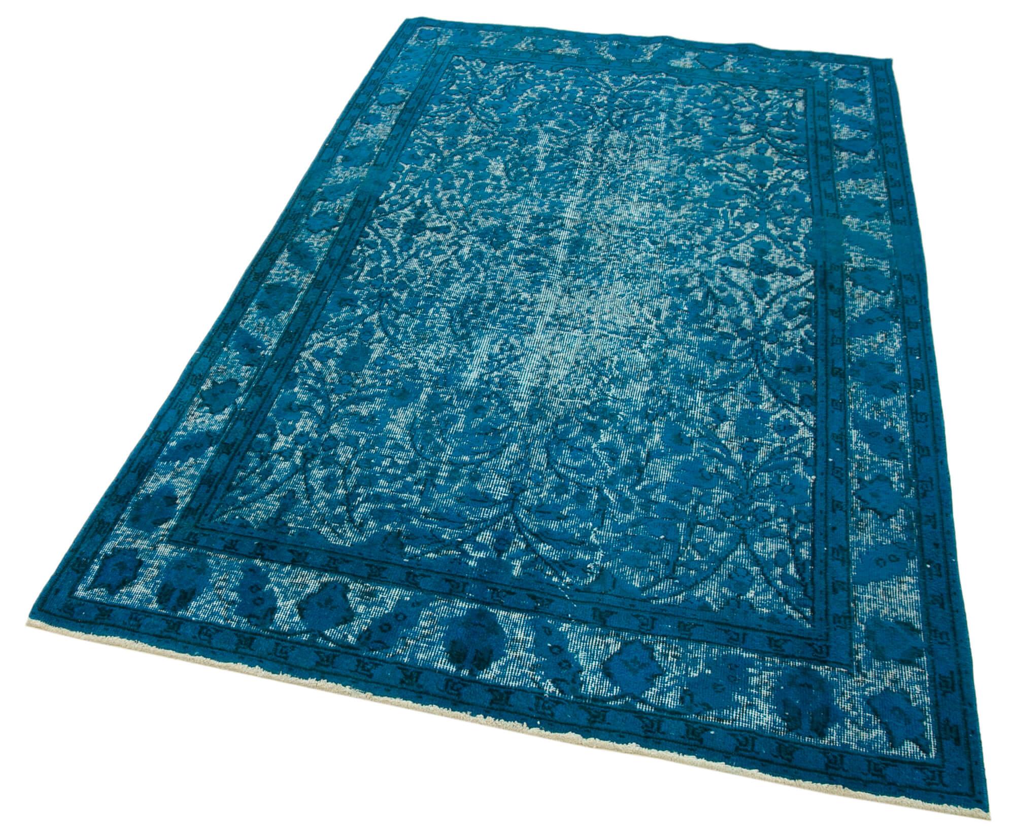 5 x 8 Turquoise Over Dyed Rug - 1091