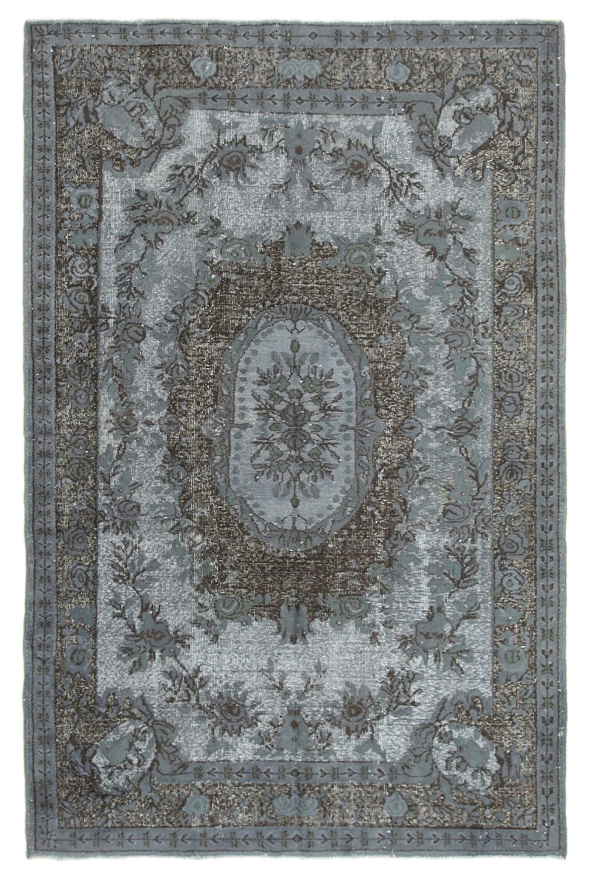 6 x 9 Grey Over Dyed Rug - 1095