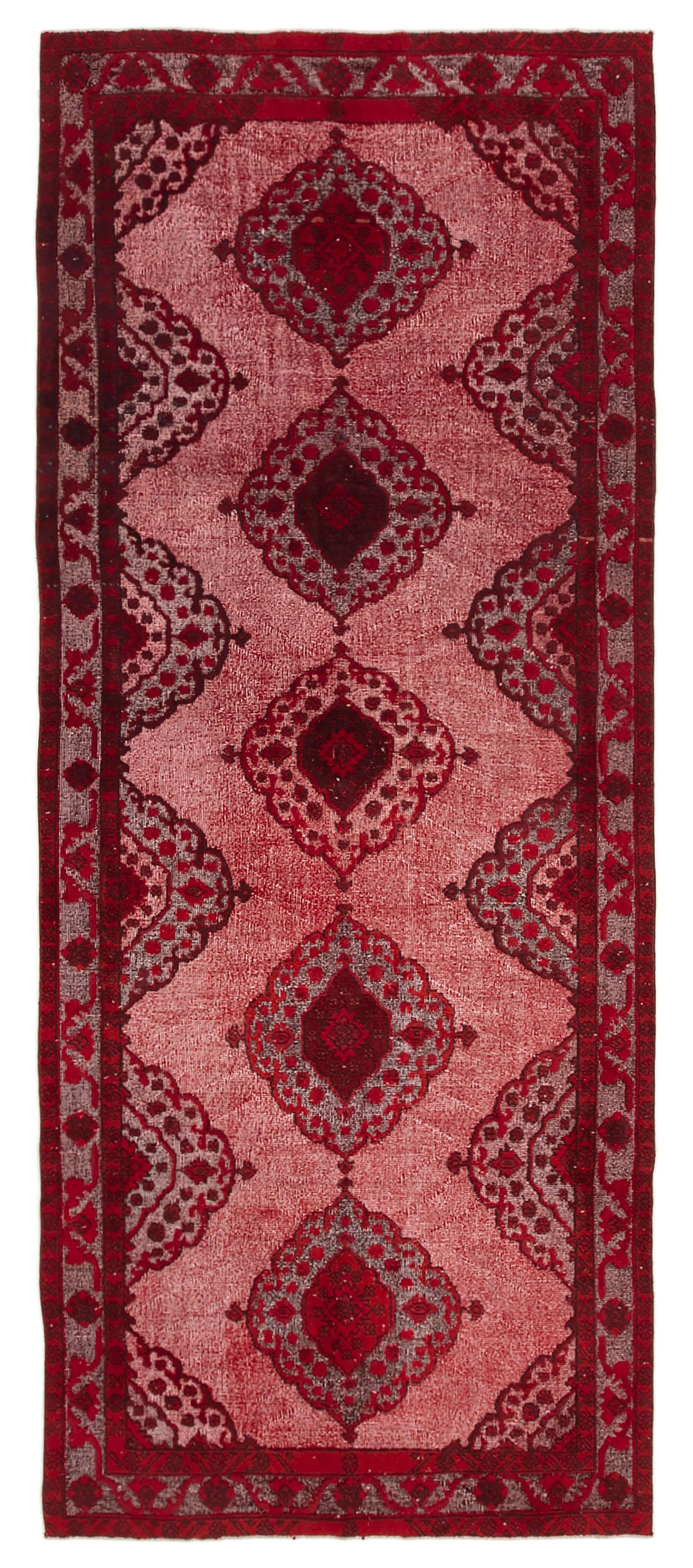 5 x 12 Red Over Dyed Rug - 1096