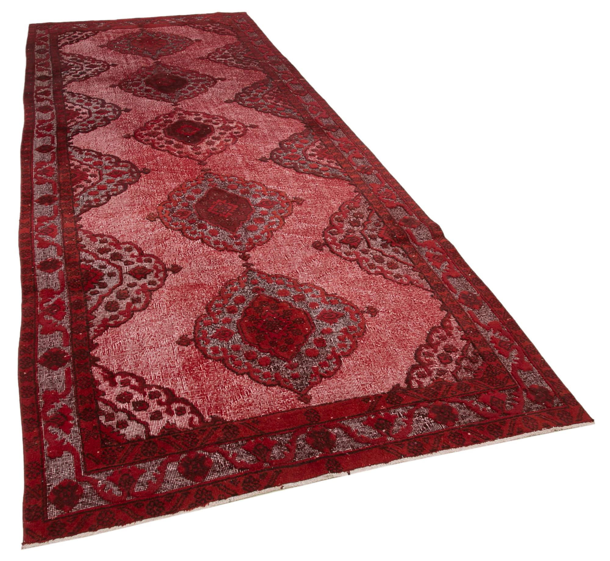 5 x 12 Red Over Dyed Rug - 1096