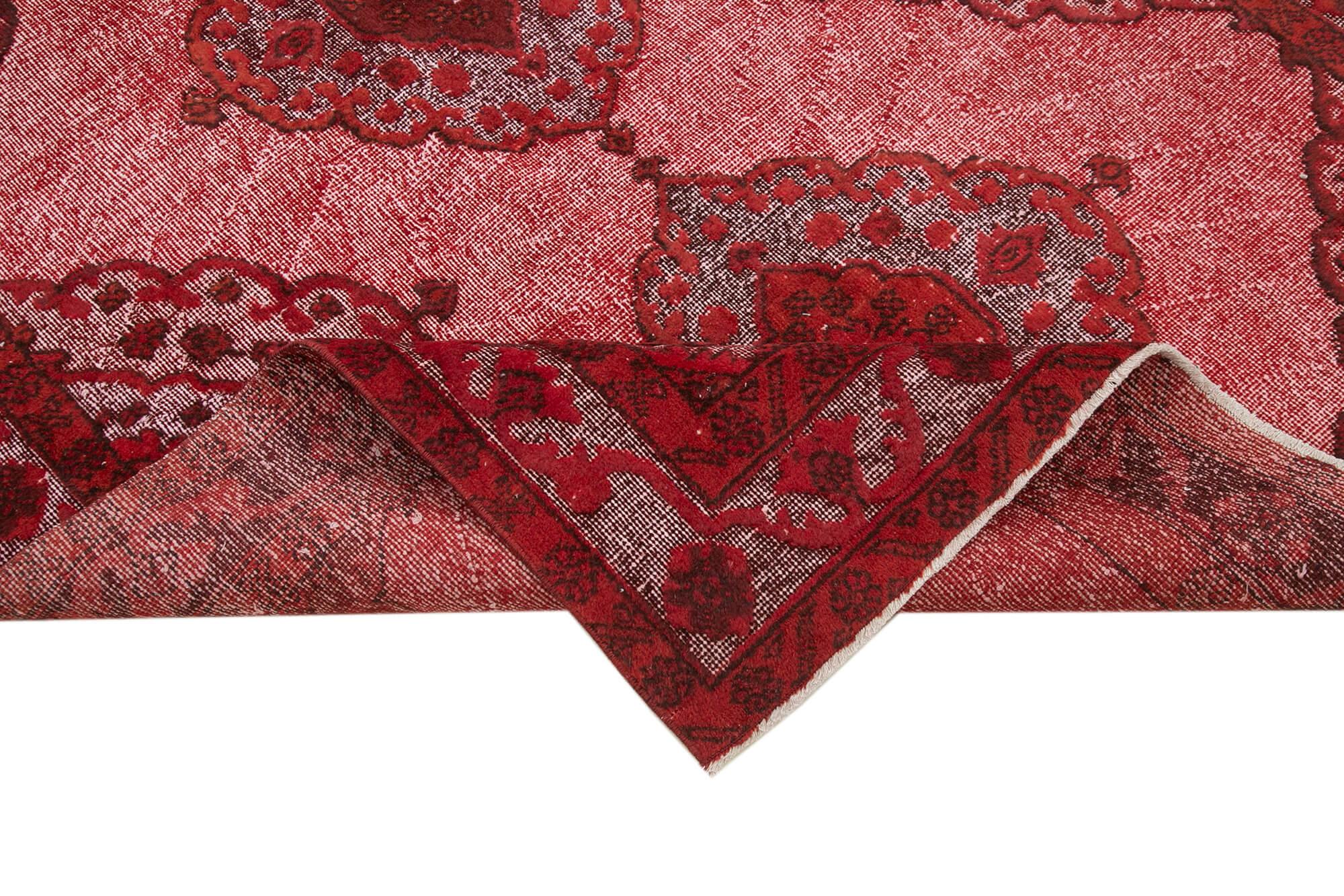 5 x 12 Red Over Dyed Rug - 1096