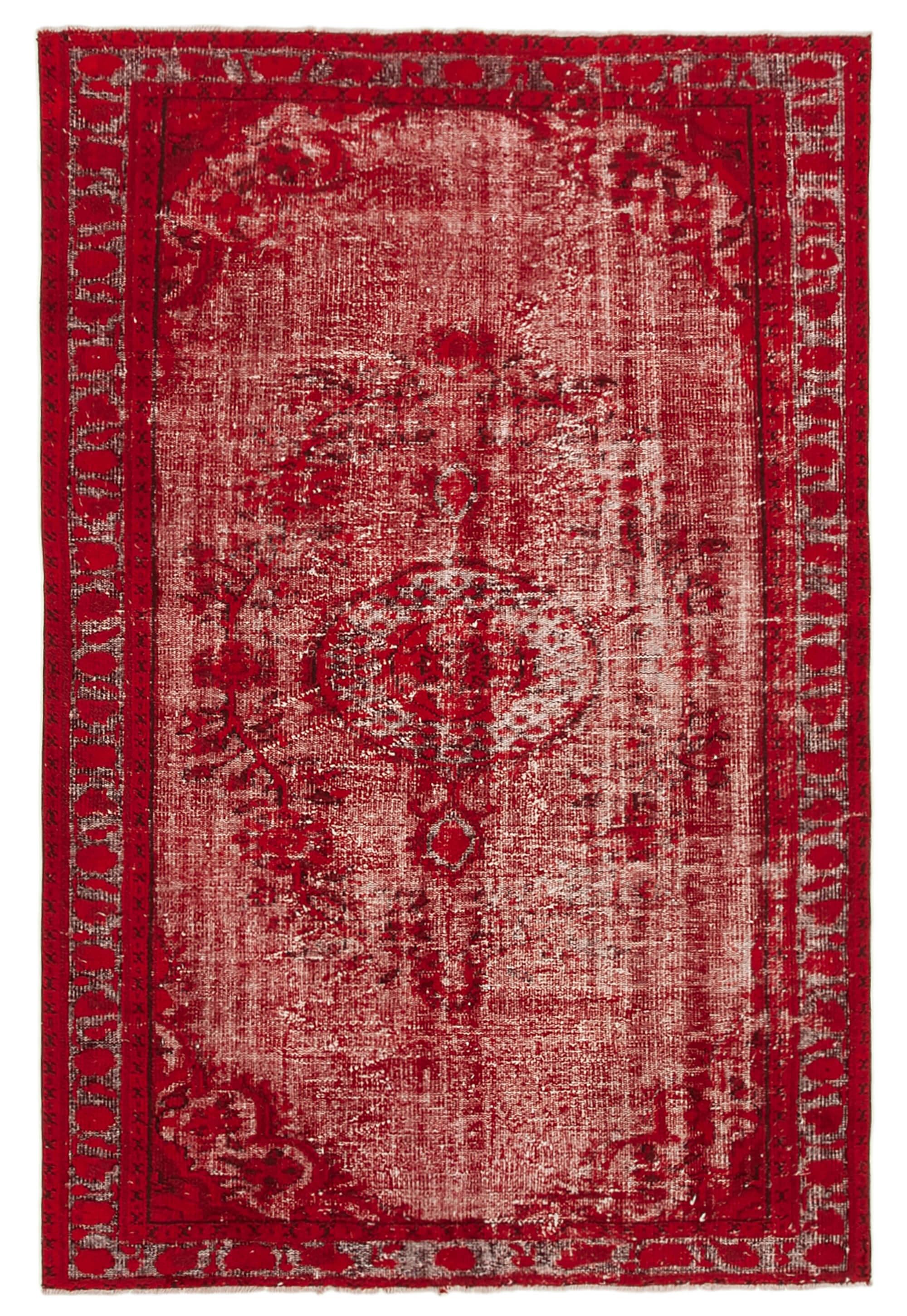 6 x 9 Red Over Dyed Rug - 1097