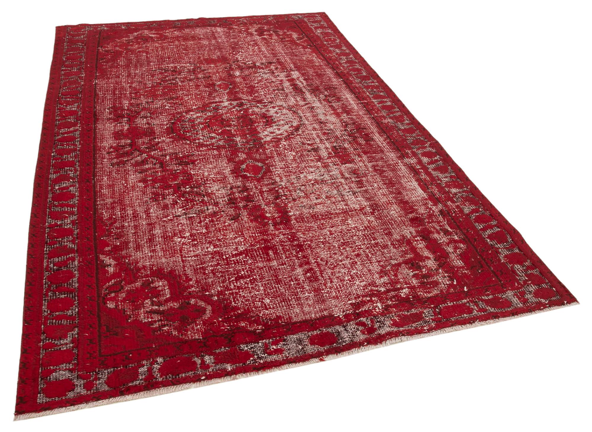 6 x 9 Red Over Dyed Rug - 1097