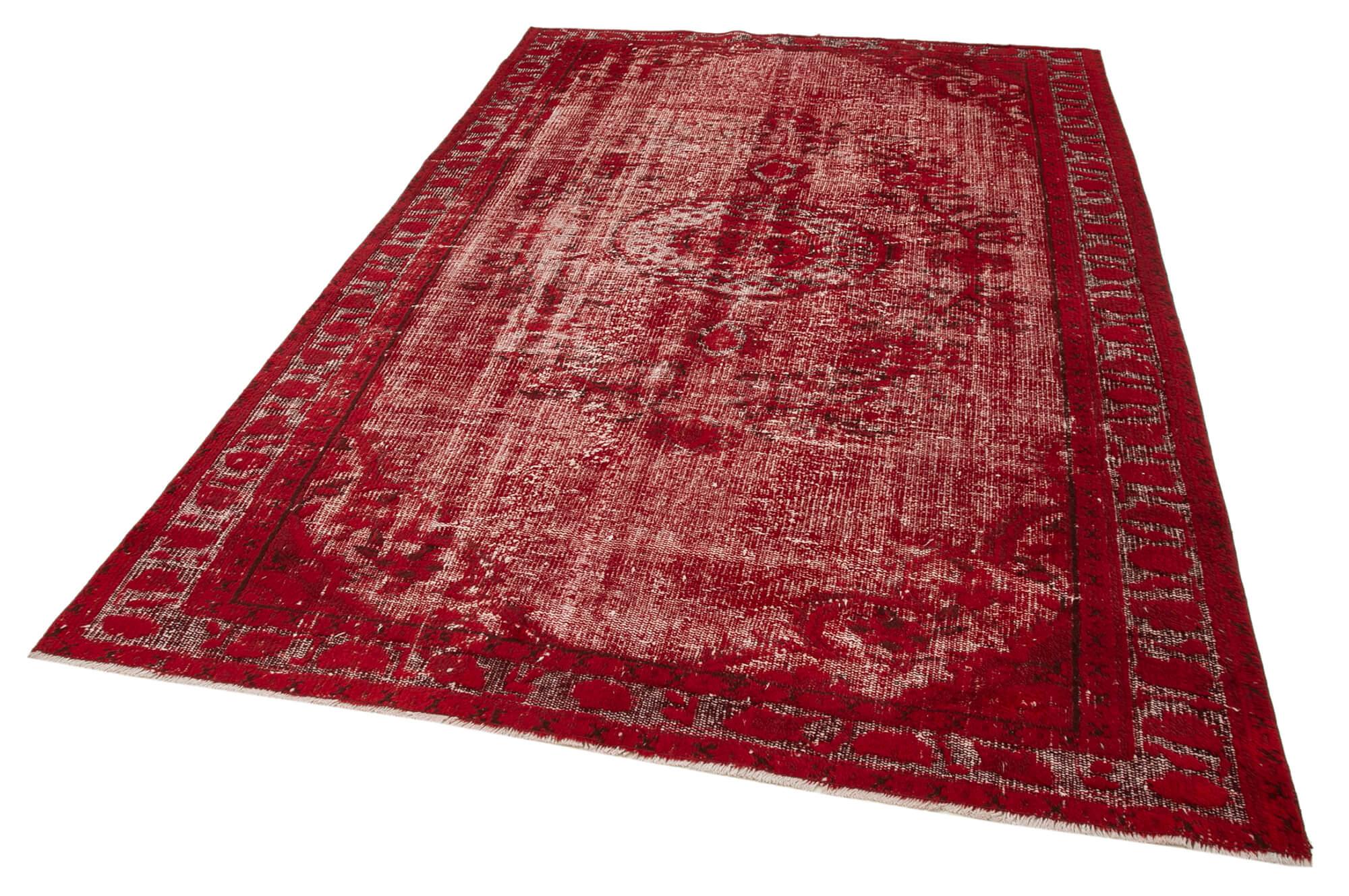 6 x 9 Red Over Dyed Rug - 1097