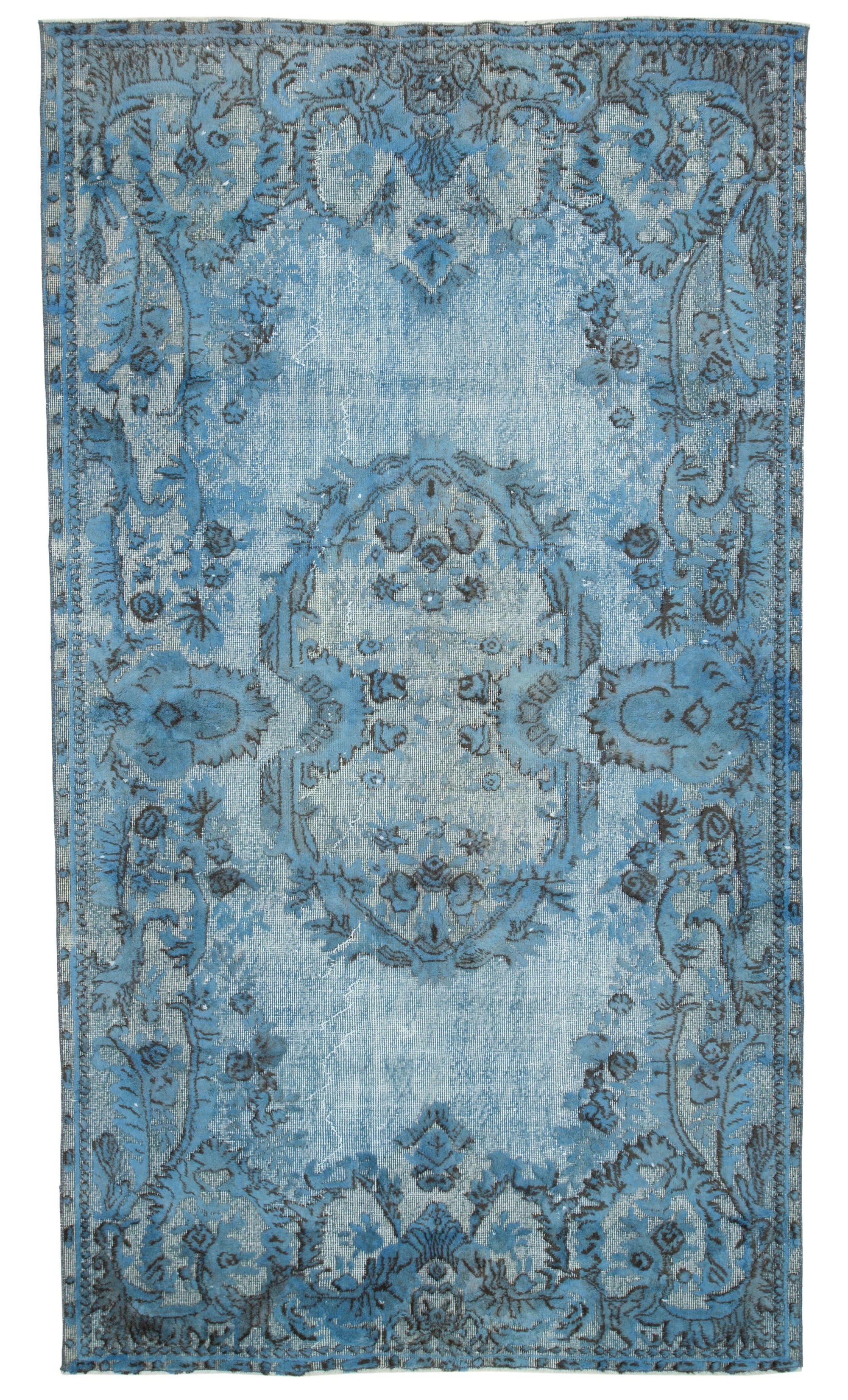 6 x 10 Blue Over Dyed Rug - 1098