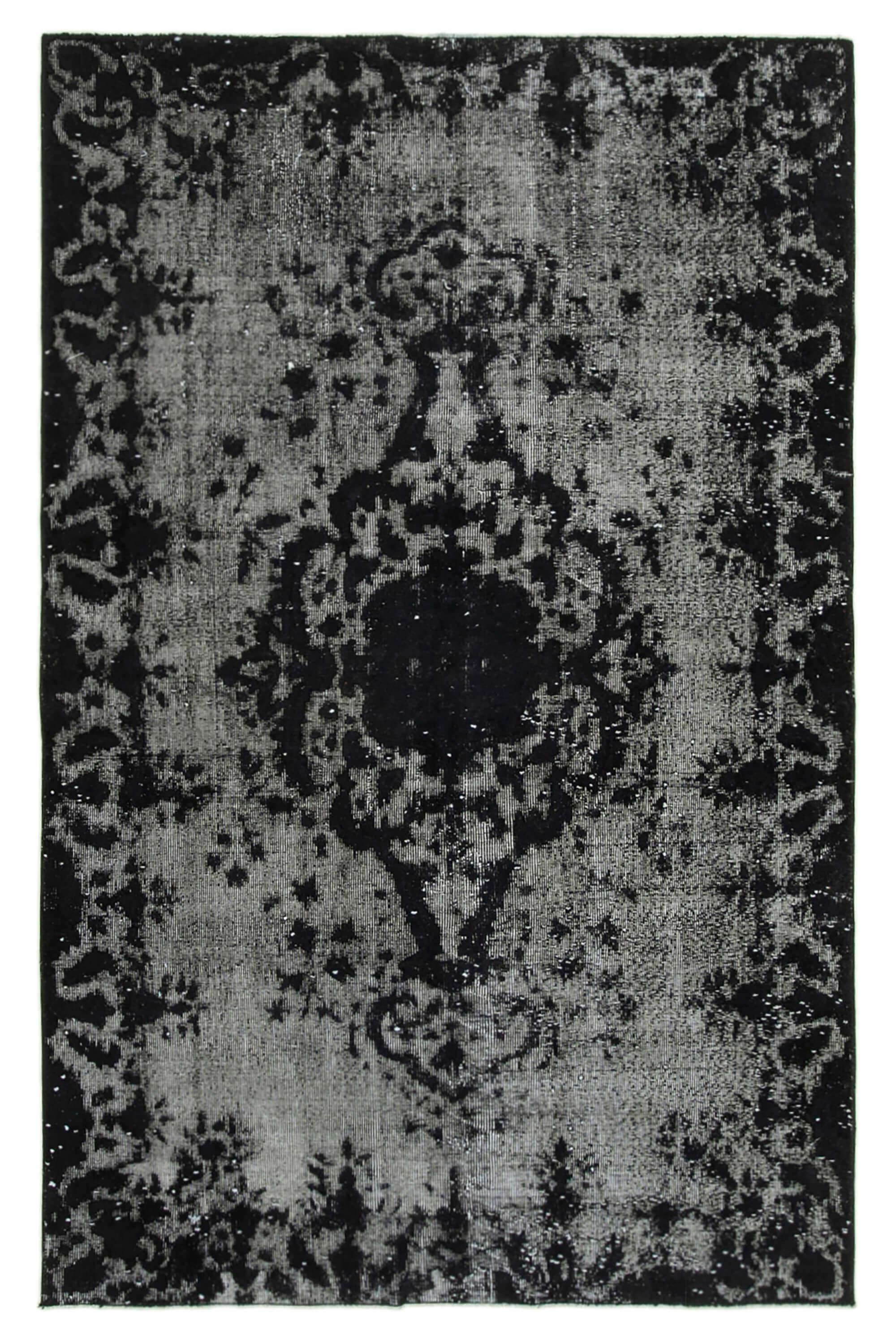 6 x 9 Black Over Dyed Rug - 1099