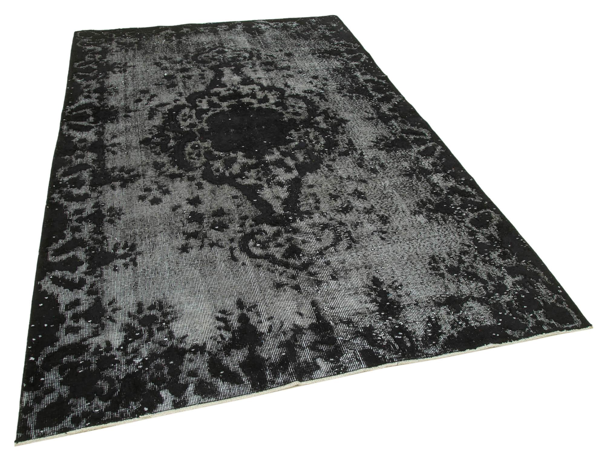 6 x 9 Black Over Dyed Rug - 1099