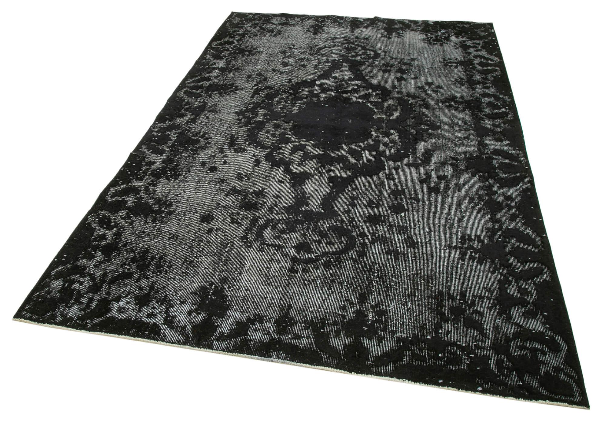 6 x 9 Black Over Dyed Rug - 1099