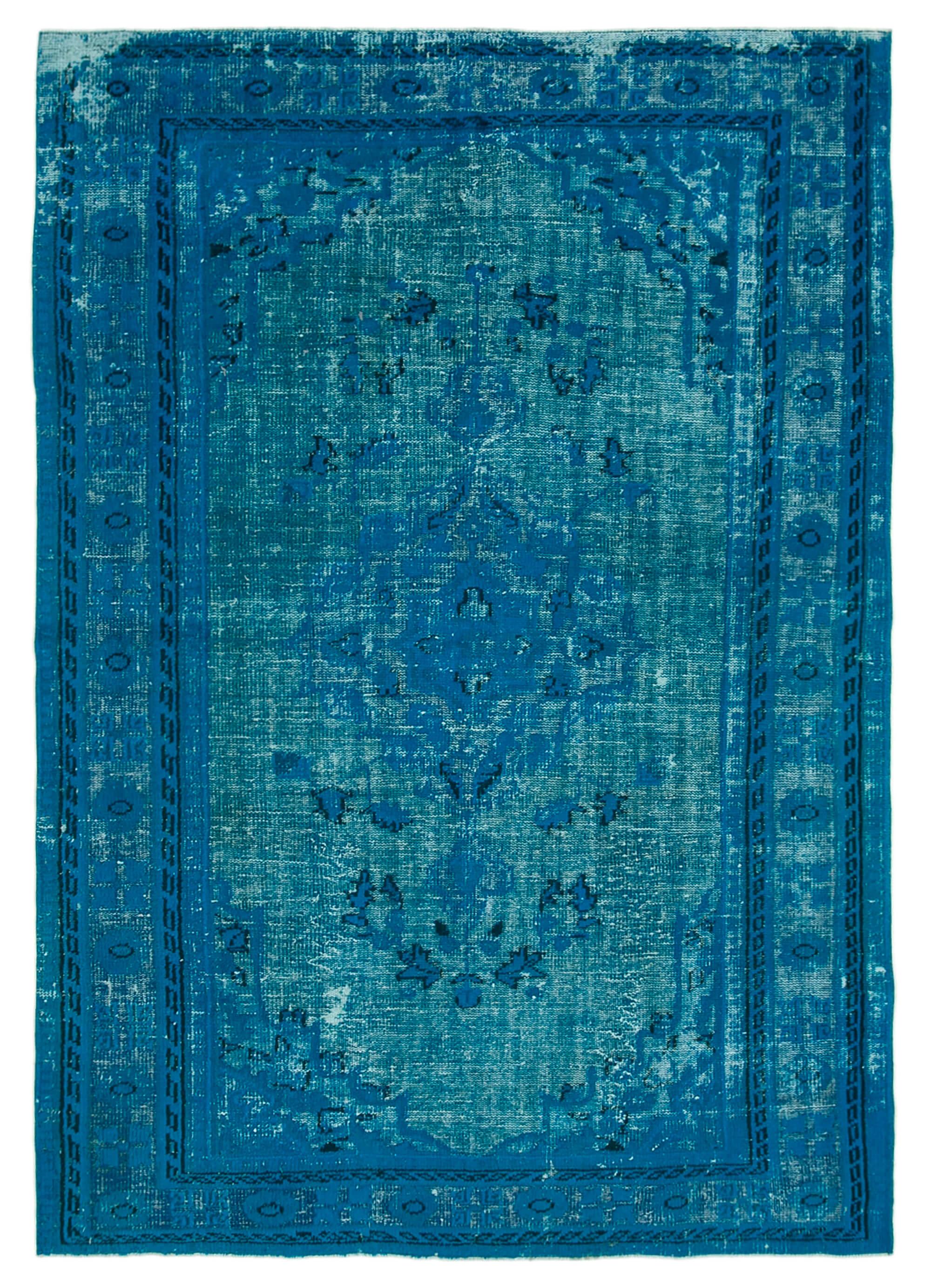 7 x 10 Turquoise Over Dyed Rug - 1100