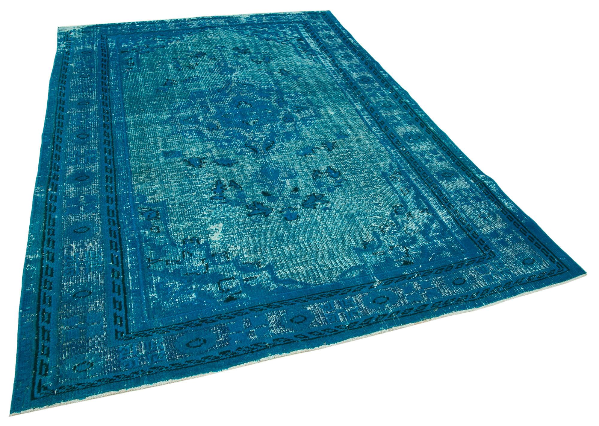 7 x 10 Turquoise Over Dyed Rug - 1100