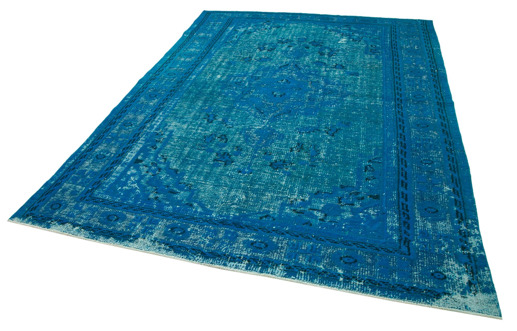 7 x 10 Turquoise Over Dyed Rug - 1100