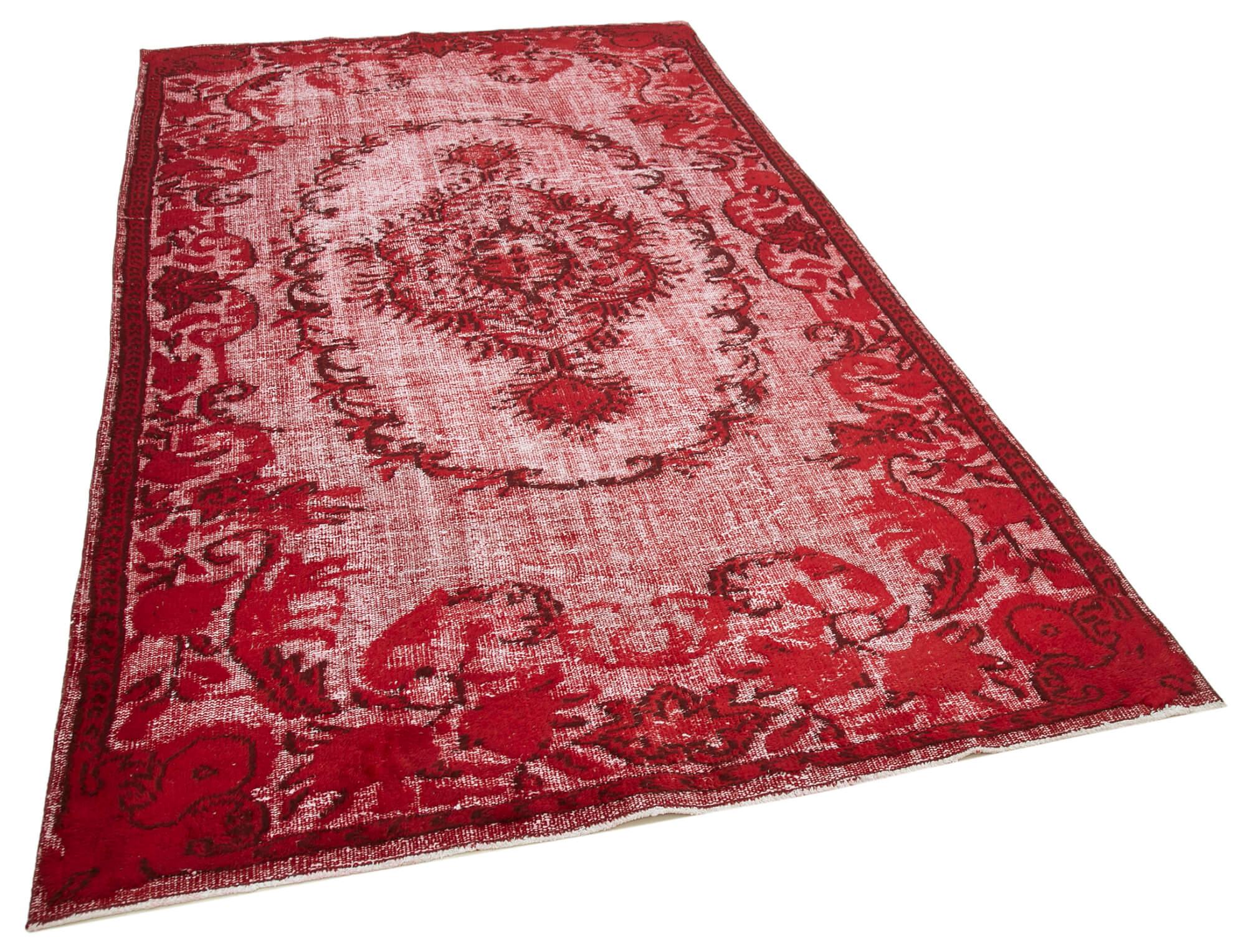 5 x 9 Red Over Dyed Rug - 1101