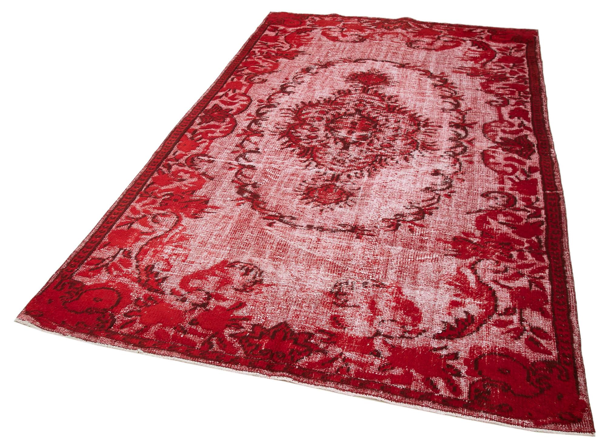 5 x 9 Red Over Dyed Rug - 1101