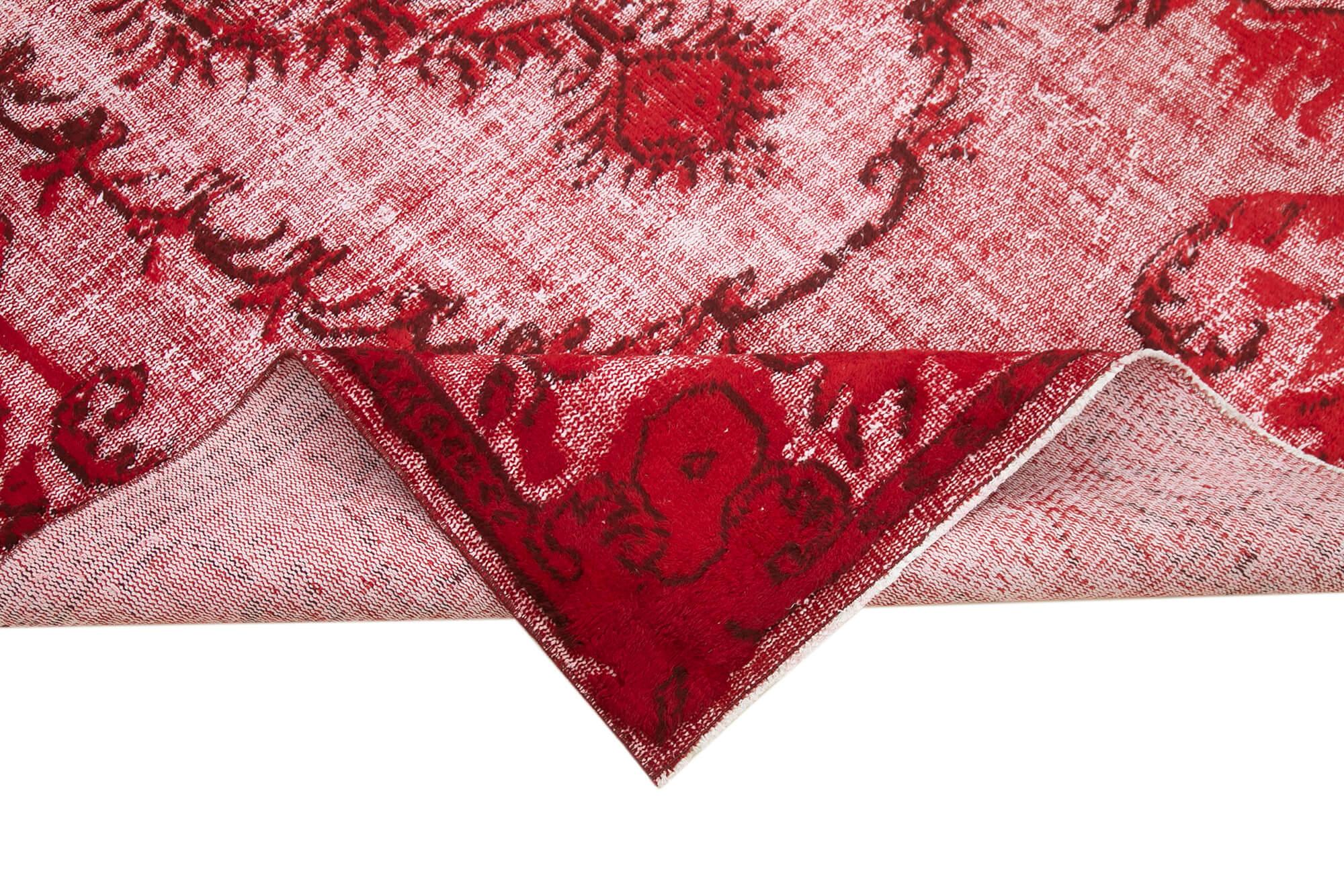 5 x 9 Red Over Dyed Rug - 1101