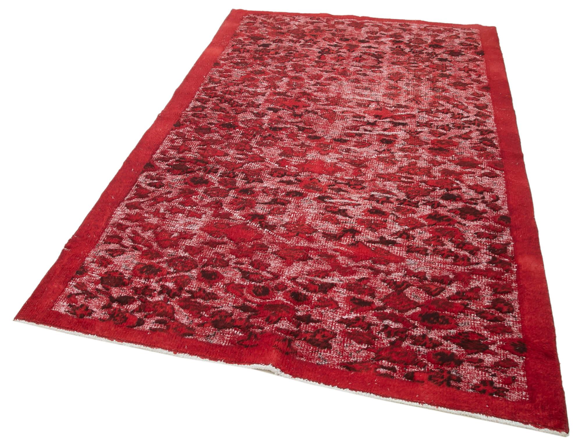 5 x 8 Red Over Dyed Rug - 1102