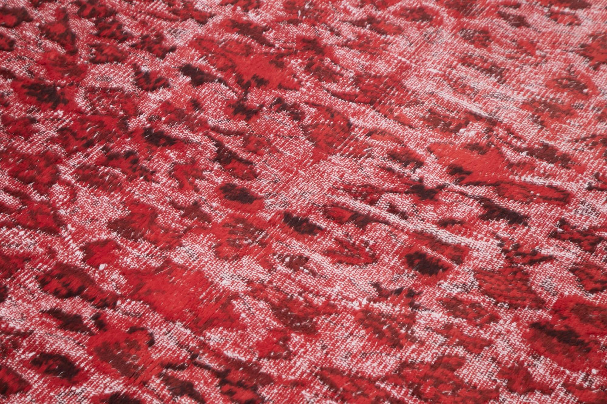 5 x 8 Red Over Dyed Rug - 1102