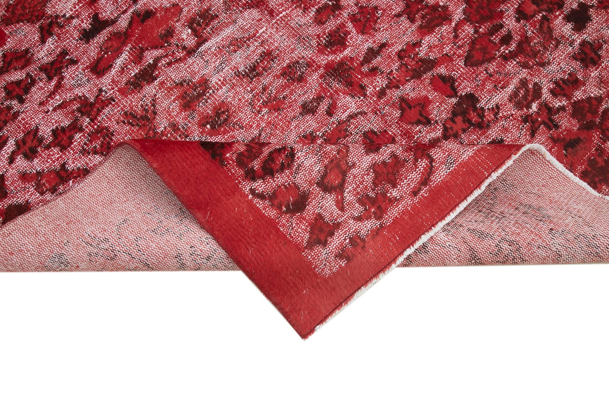 5 x 8 Red Over Dyed Rug - 1102