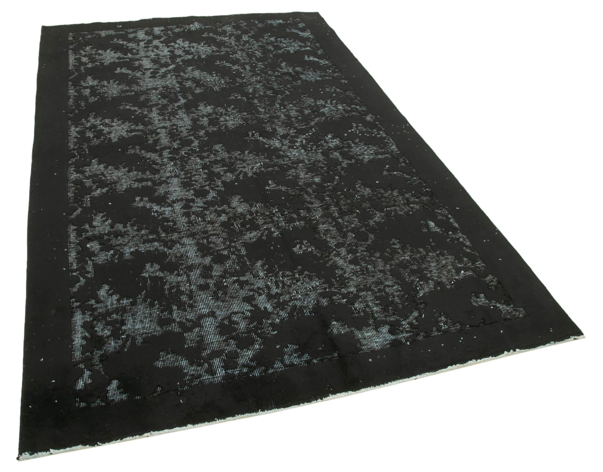 5 x 8 Black Over Dyed Rug - 1105