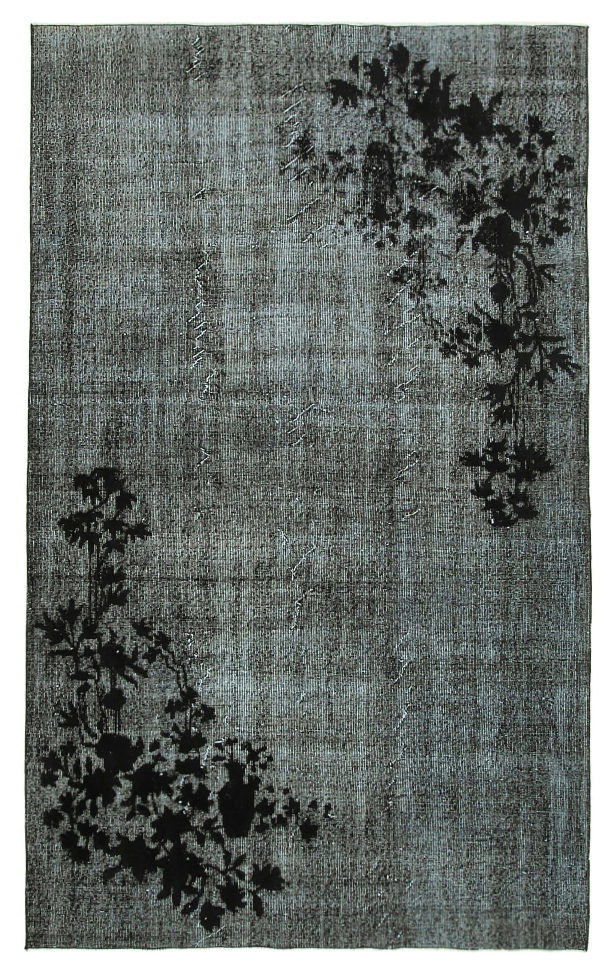 5 x 9 Black Over Dyed Rug - 1109