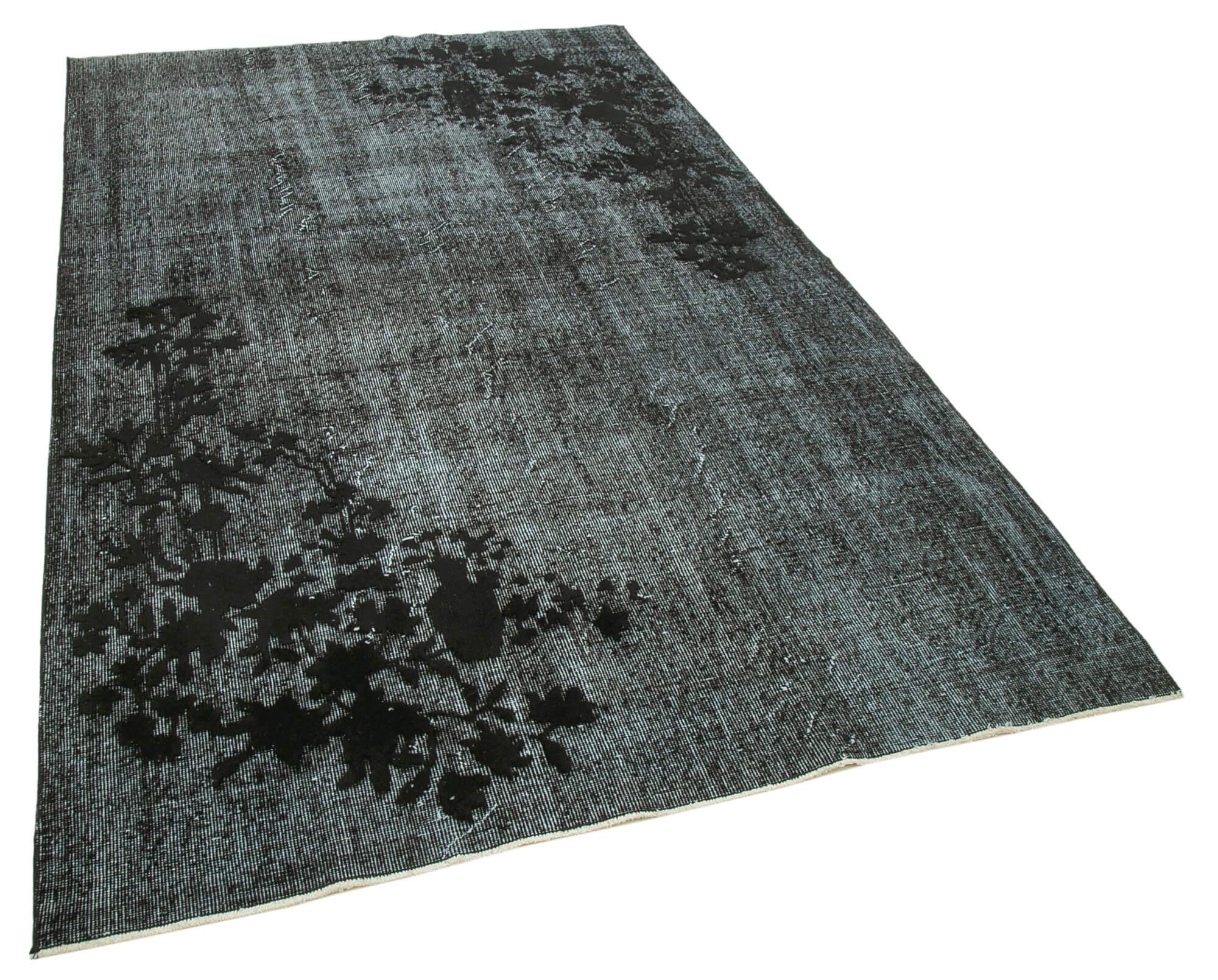 5 x 9 Black Over Dyed Rug - 1109