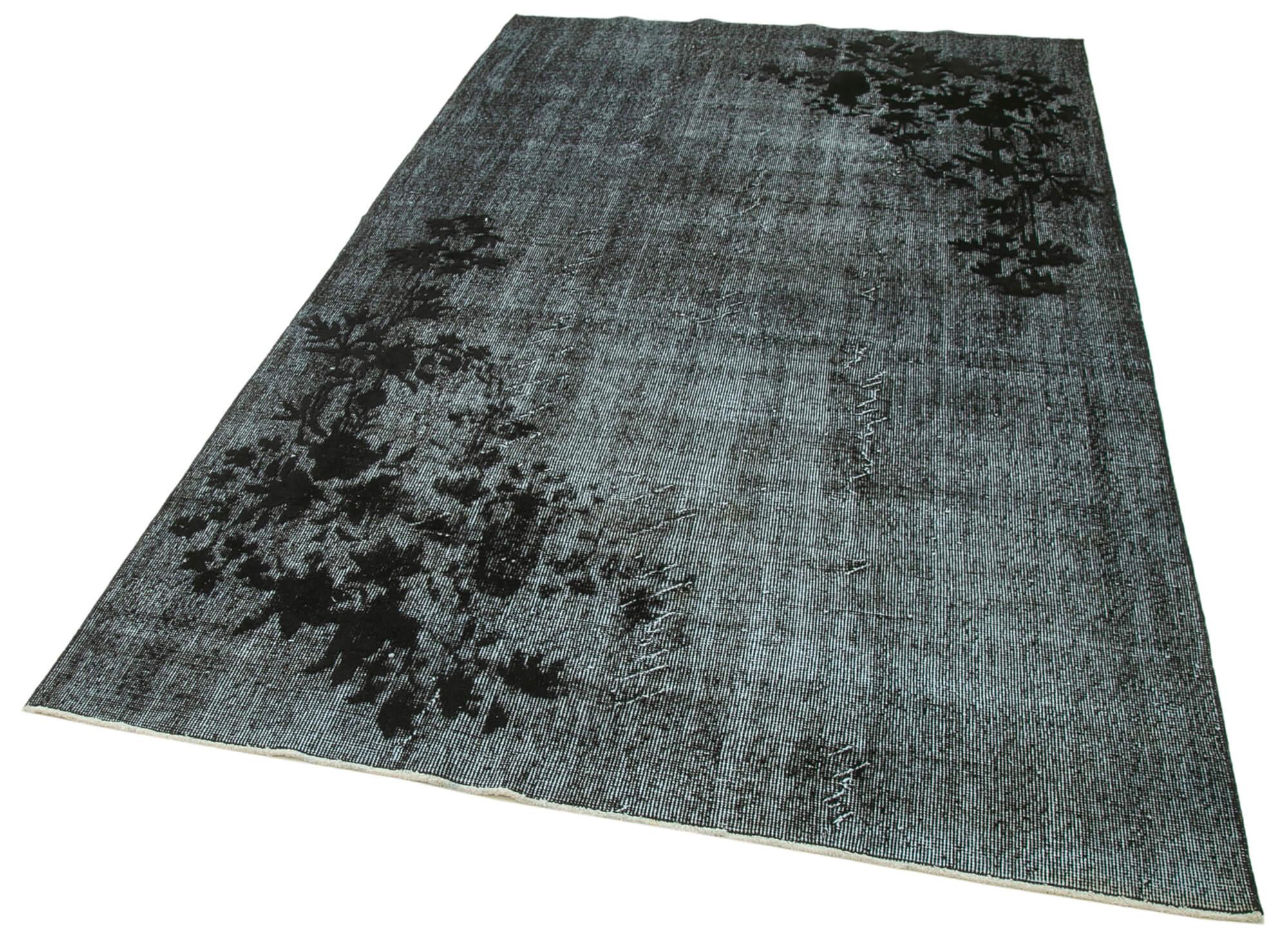 5 x 9 Black Over Dyed Rug - 1109