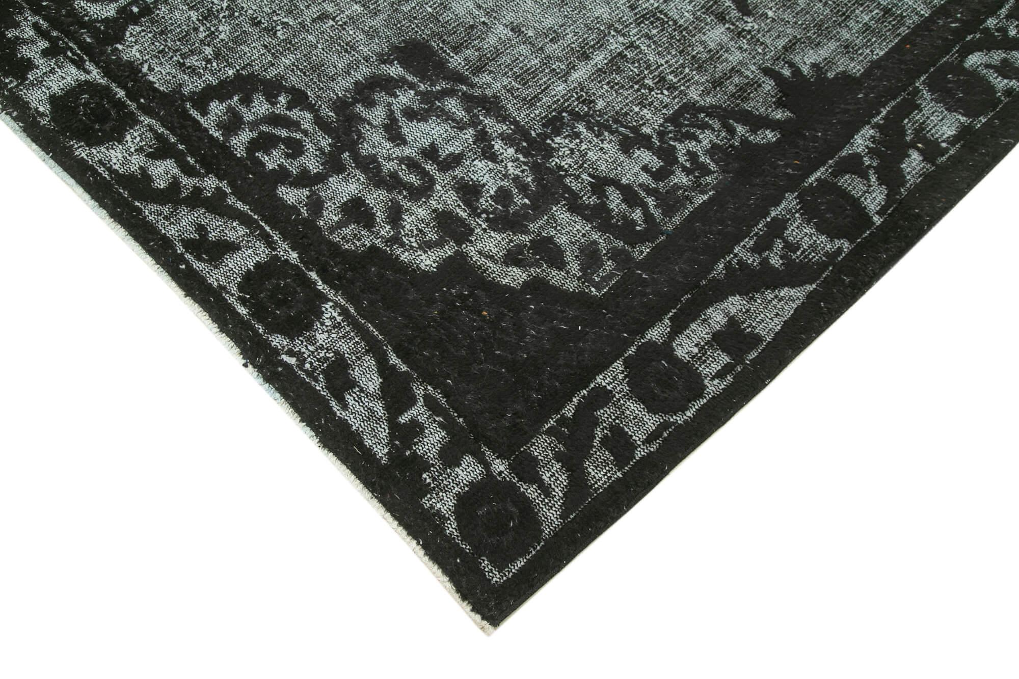 6 x 10 Black Over Dyed Rug - 1110