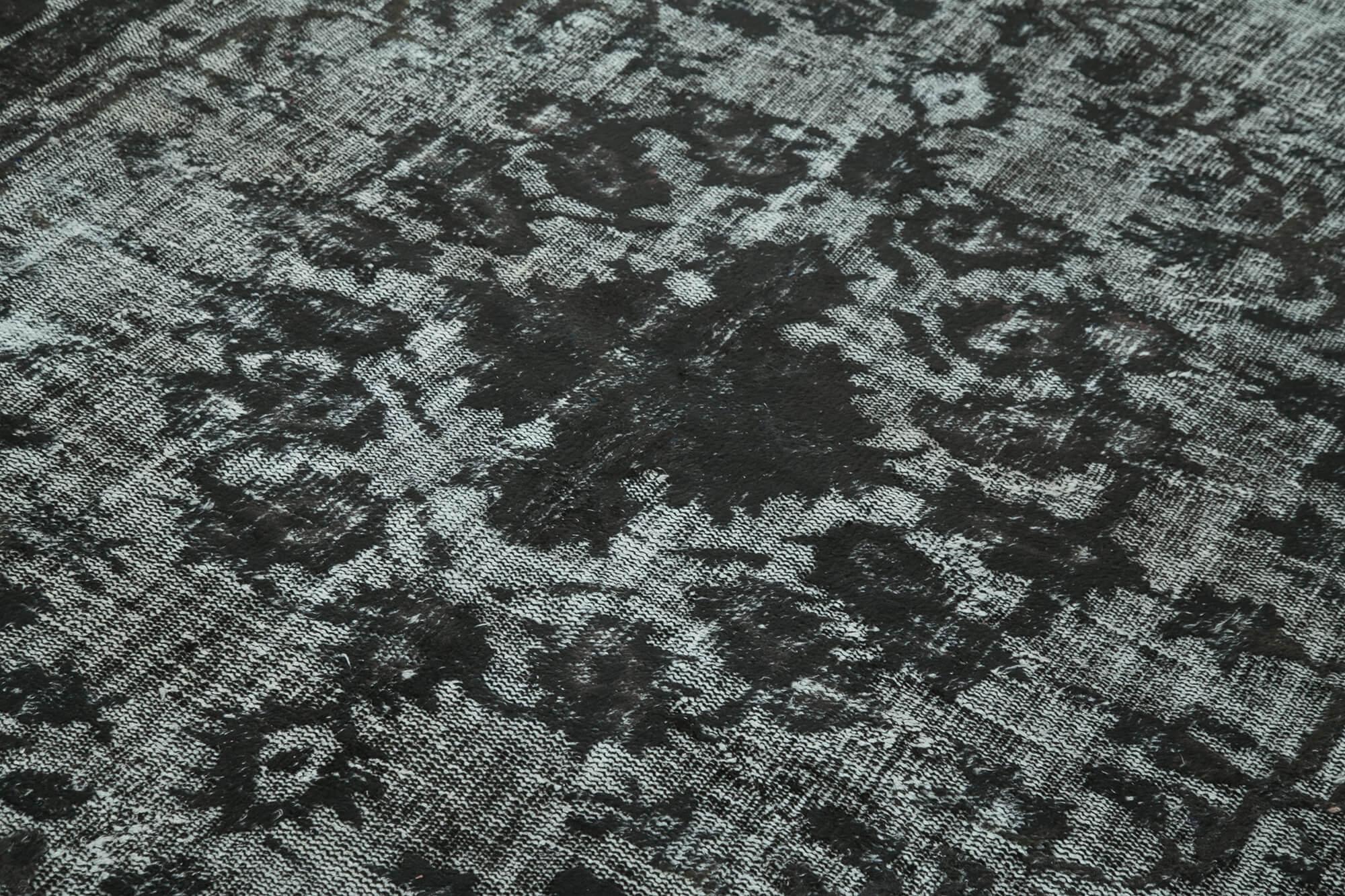 6 x 10 Black Over Dyed Rug - 1110