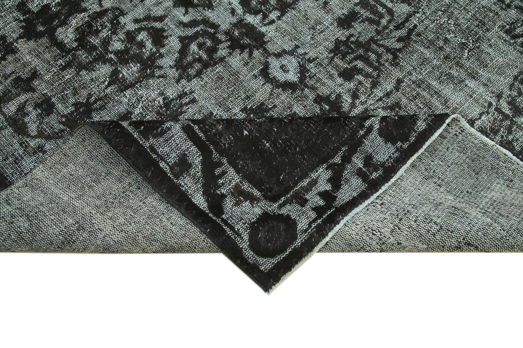 6 x 10 Black Over Dyed Rug - 1110