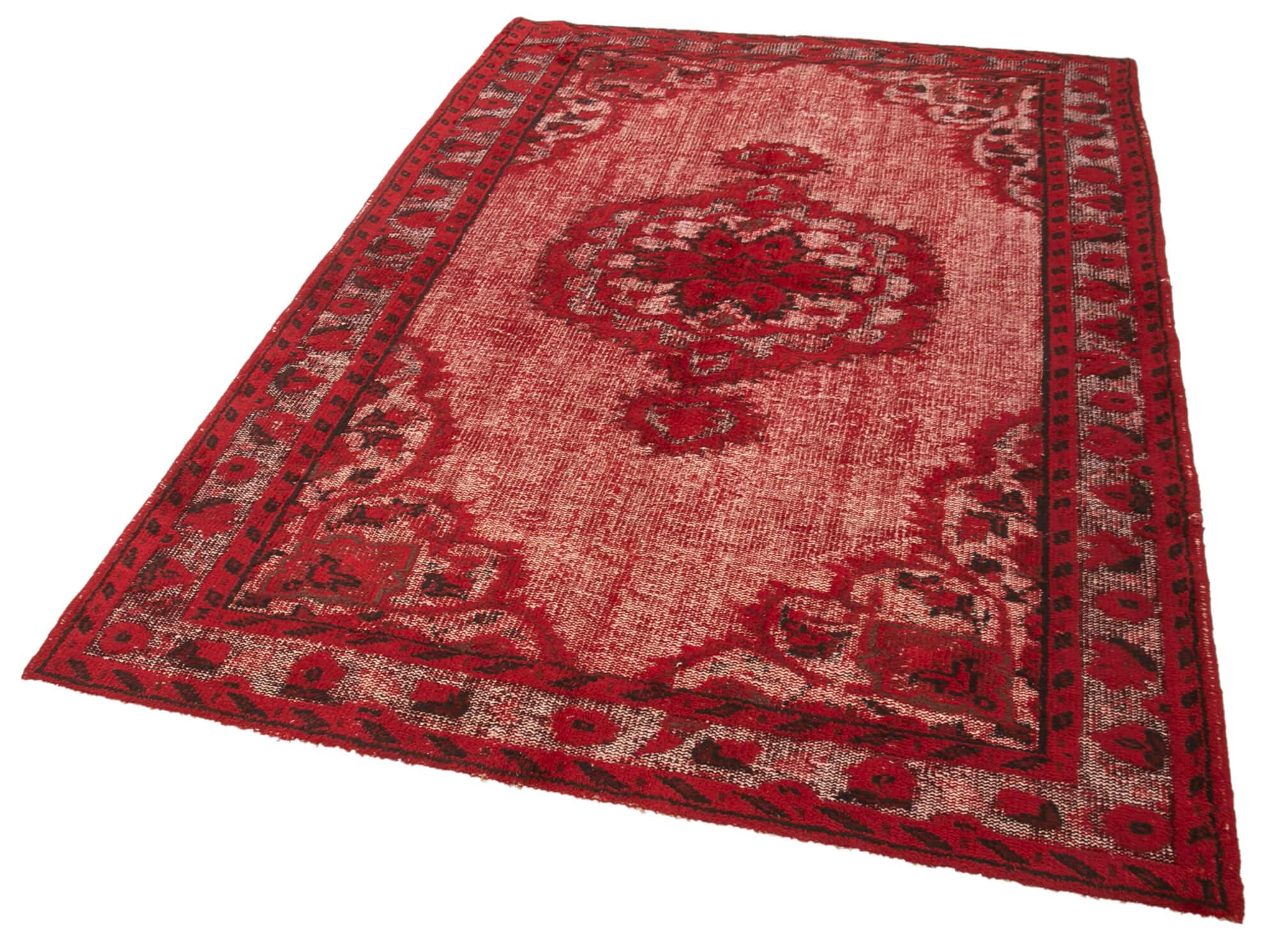 5 x 8 Red Over Dyed Rug - 1112