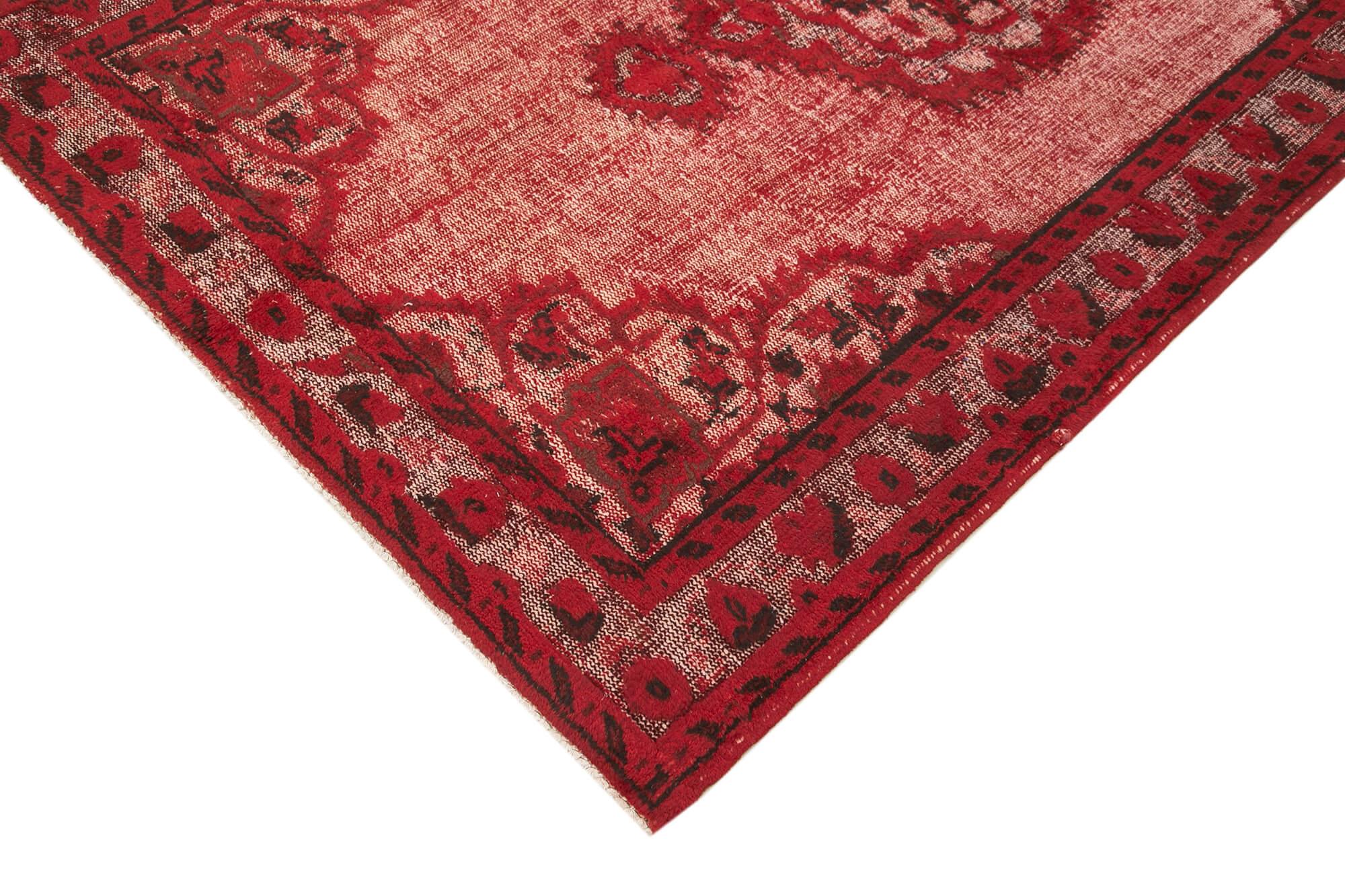 5 x 8 Red Over Dyed Rug - 1112