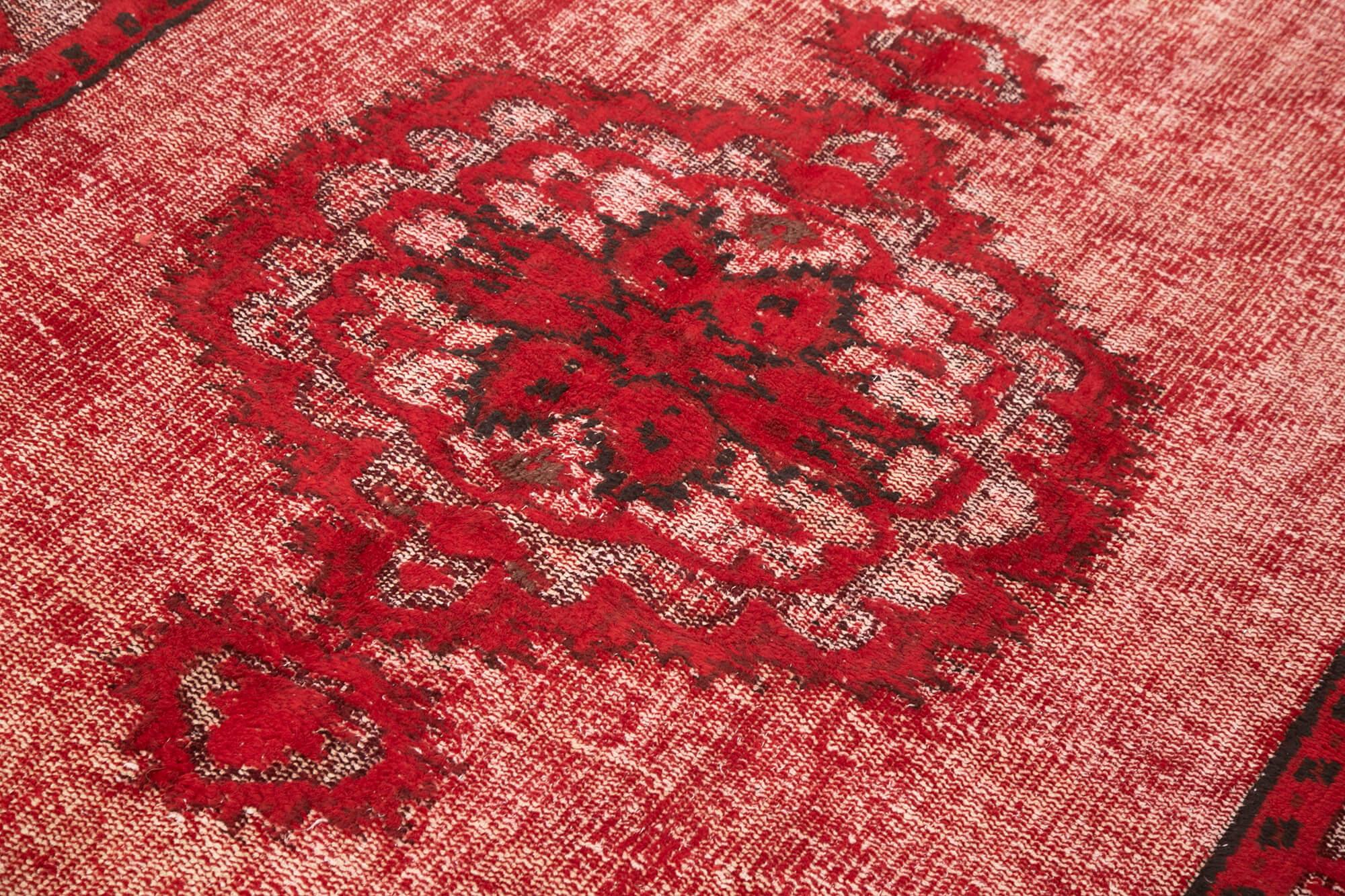 5 x 8 Red Over Dyed Rug - 1112