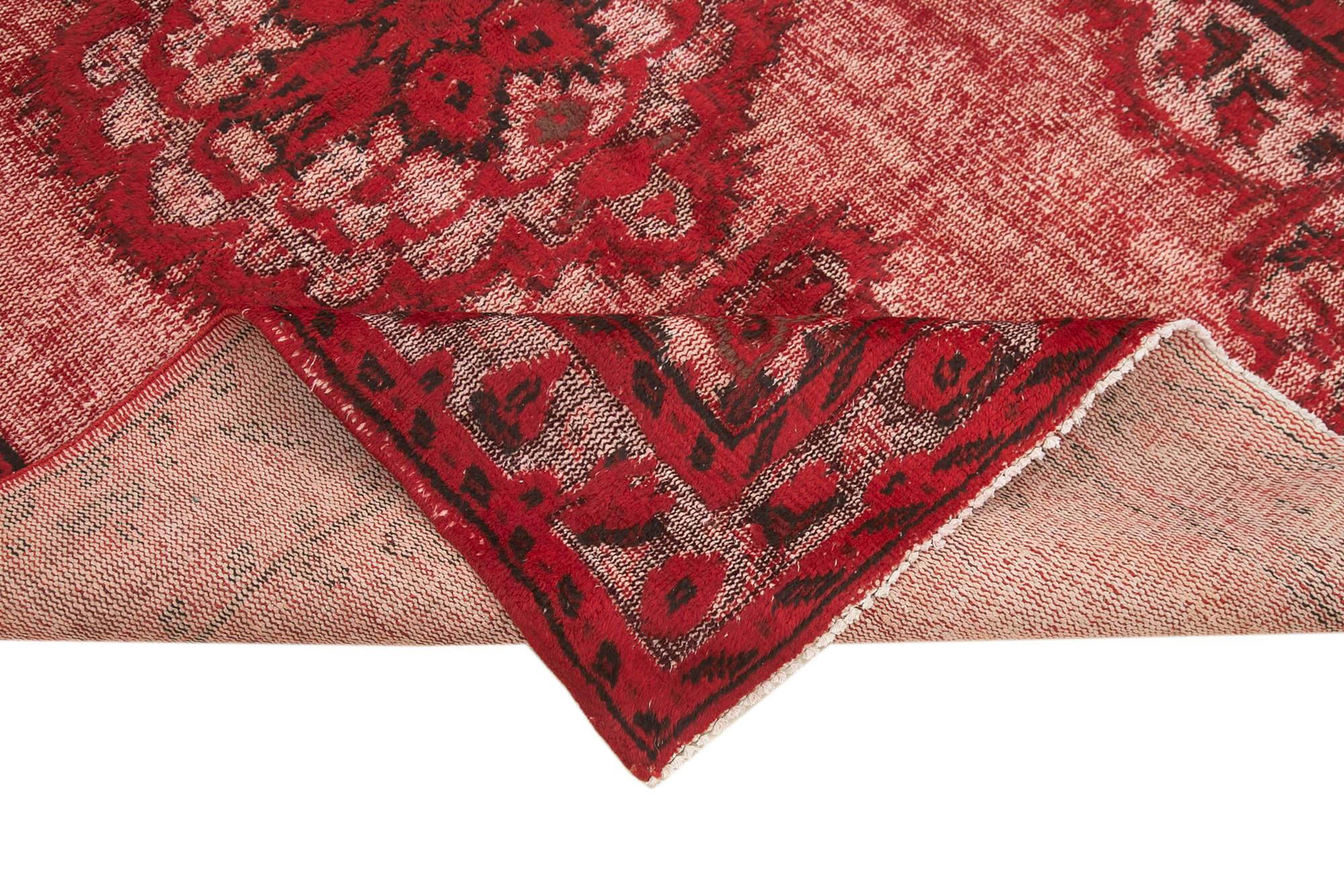 5 x 8 Red Over Dyed Rug - 1112