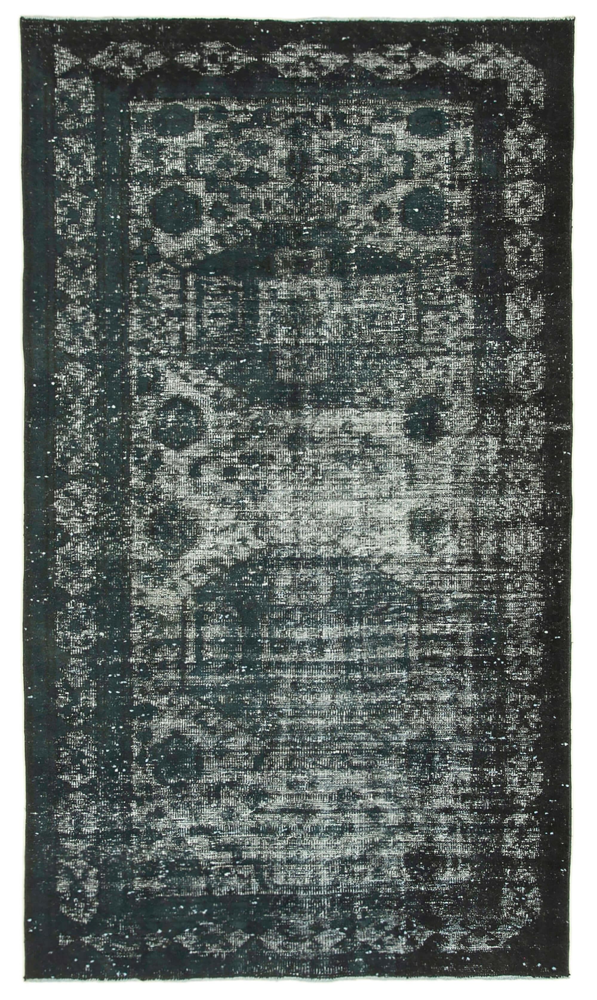 5 x 9 Black Over Dyed Rug - 1113