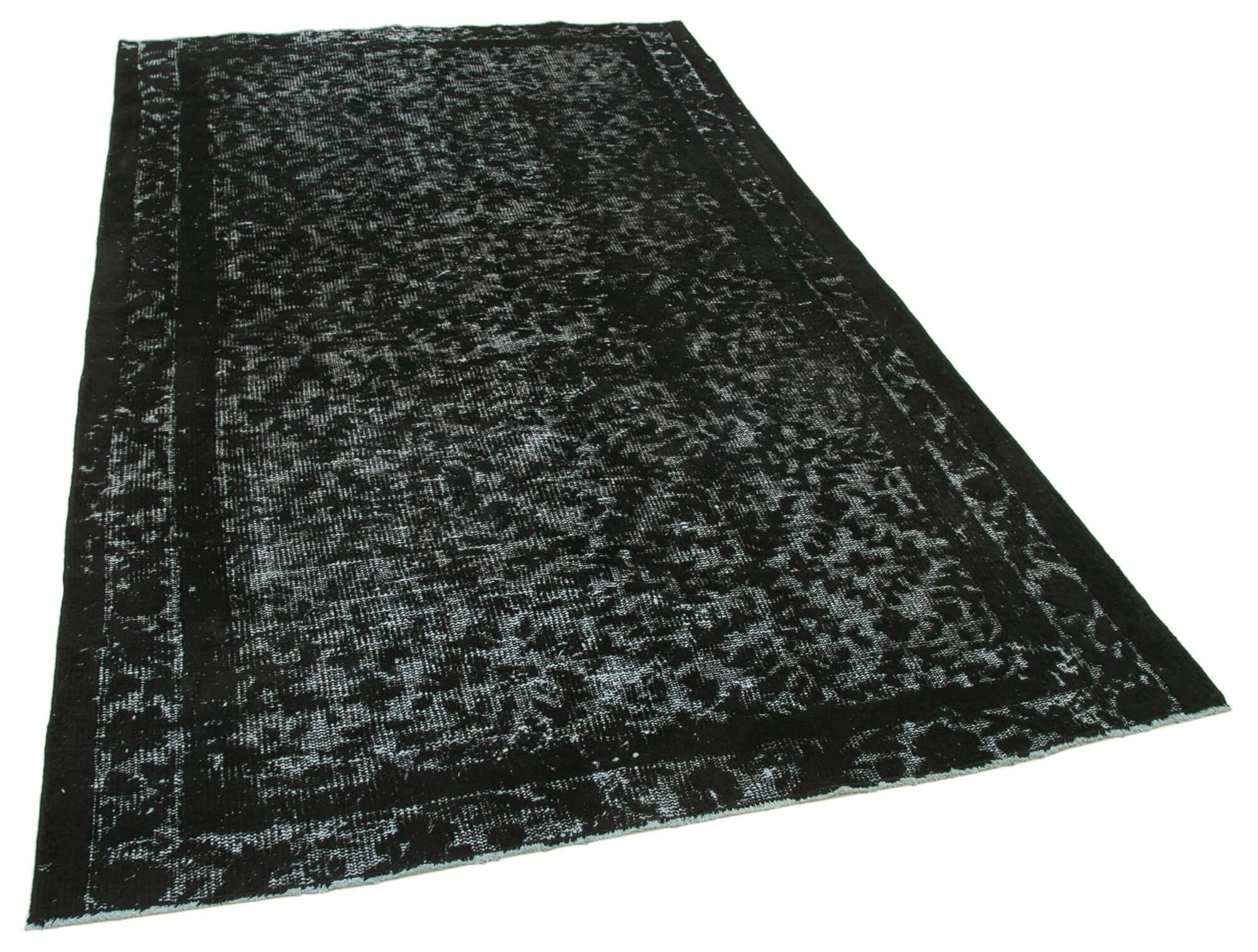 (5 x 8) Black Over Dyed Rug - 1114