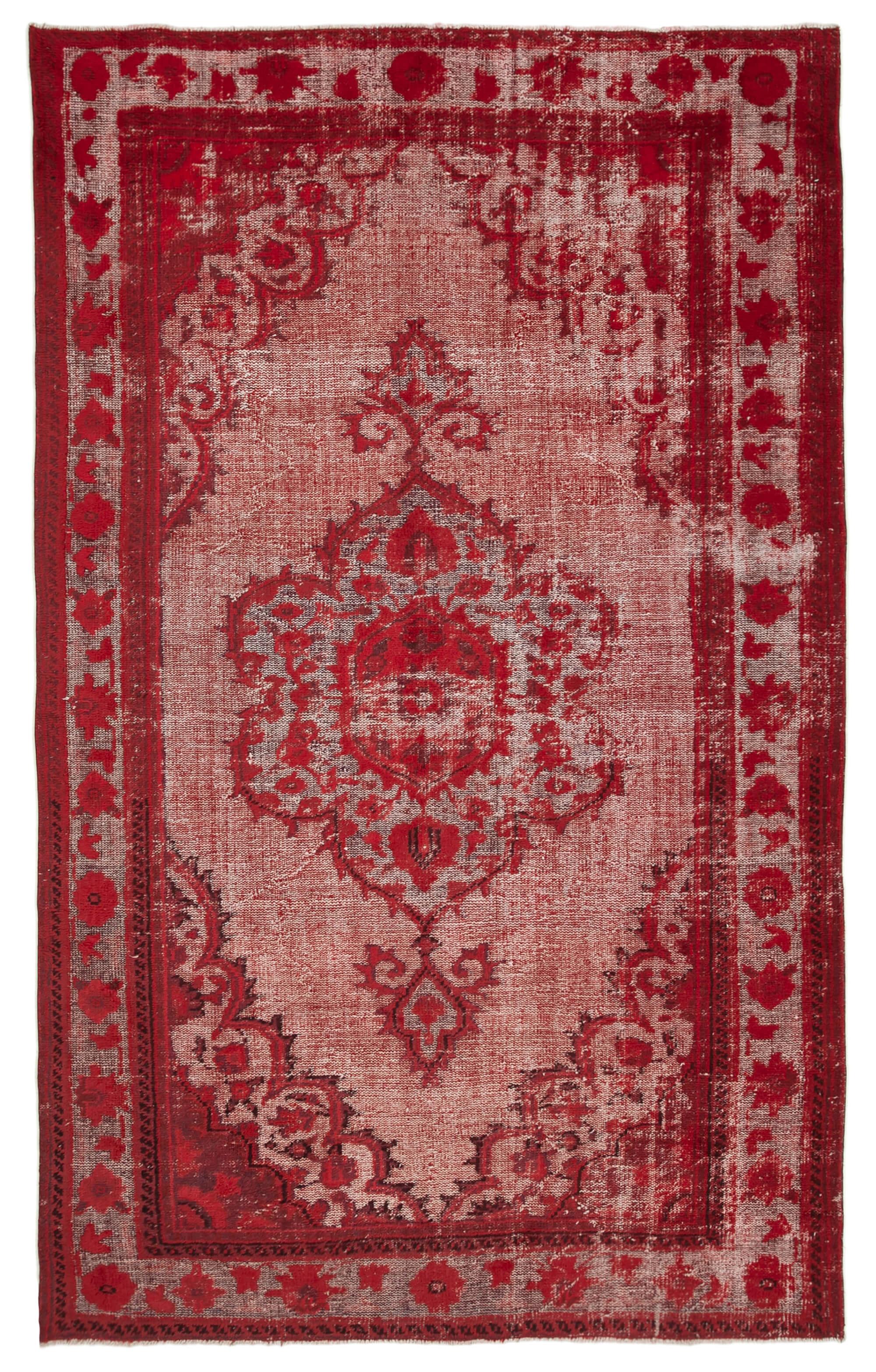 7 x 11 Red Over Dyed Rug - 1116